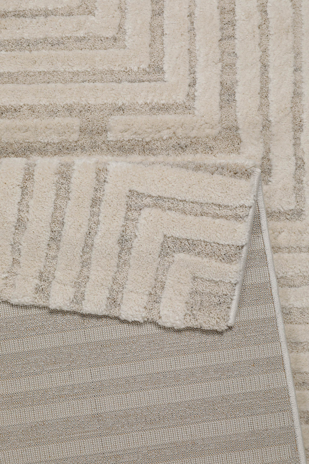 Kurzflor Teppich Creme Beige "Hillmar" WECONhome