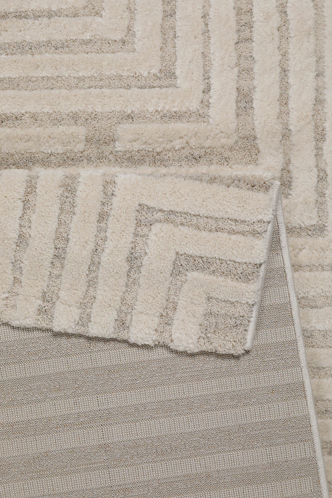 Kurzflor Teppich Creme Beige "Hillmar" WECONhome