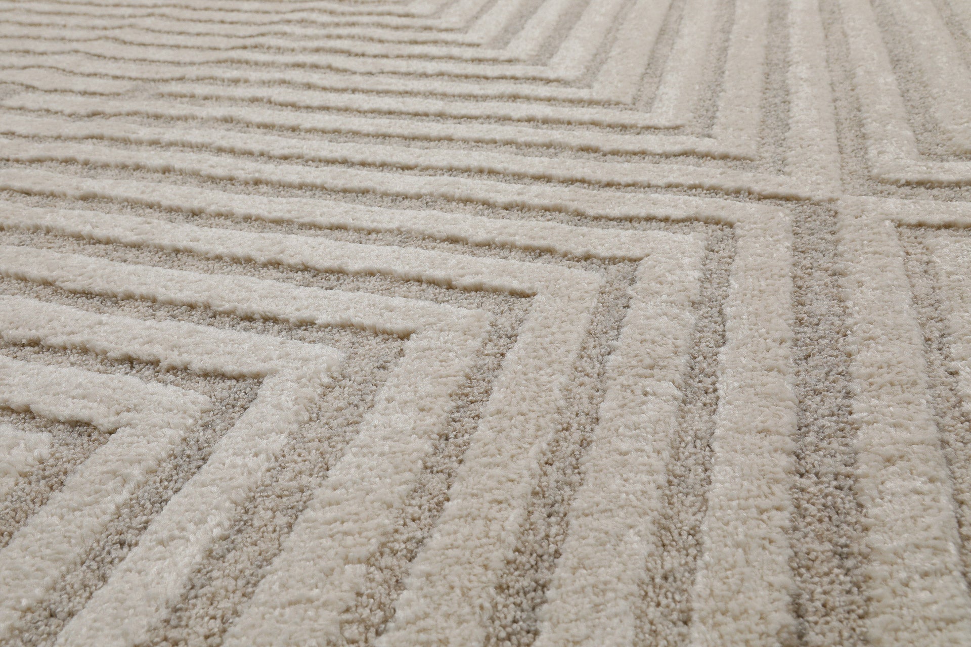 Kurzflor Teppich Creme Beige "Hillmar" WECONhome