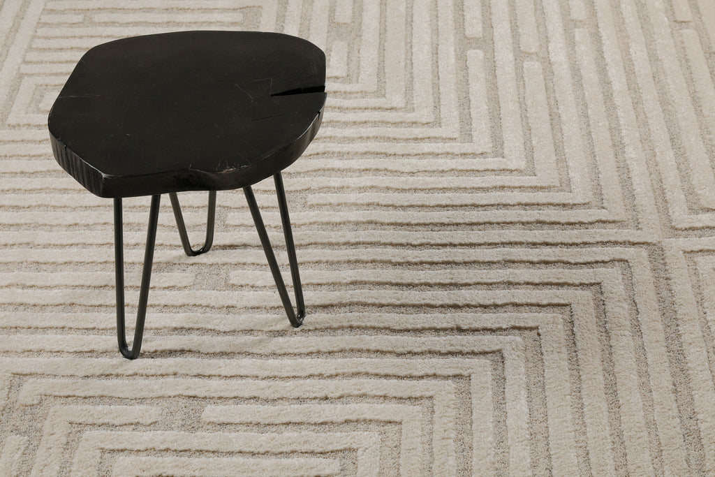 Kurzflor Teppich Creme Beige "Hillmar" WECONhome