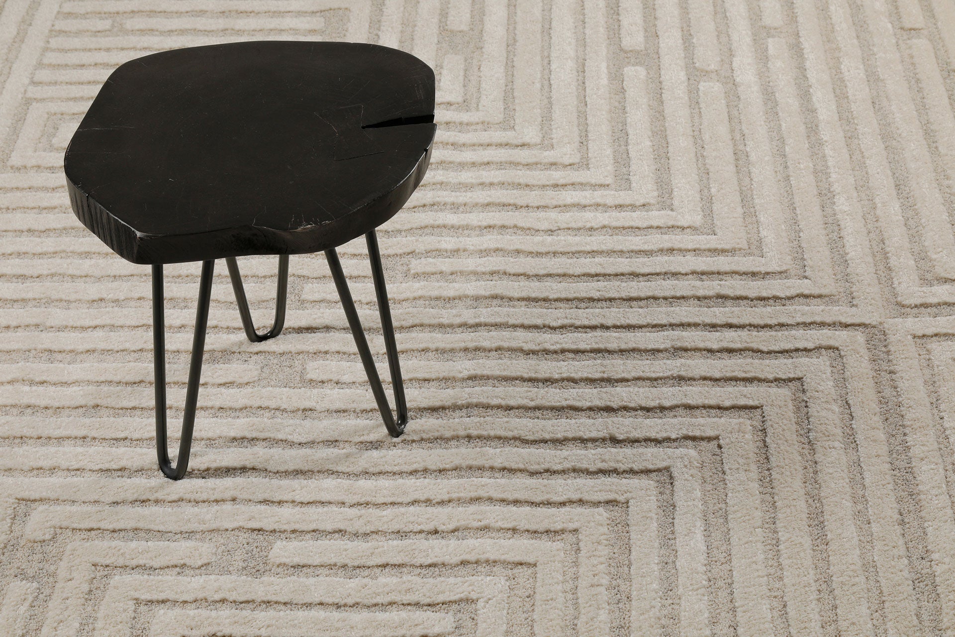 Kurzflor Teppich Creme Beige "Hillmar" WECONhome