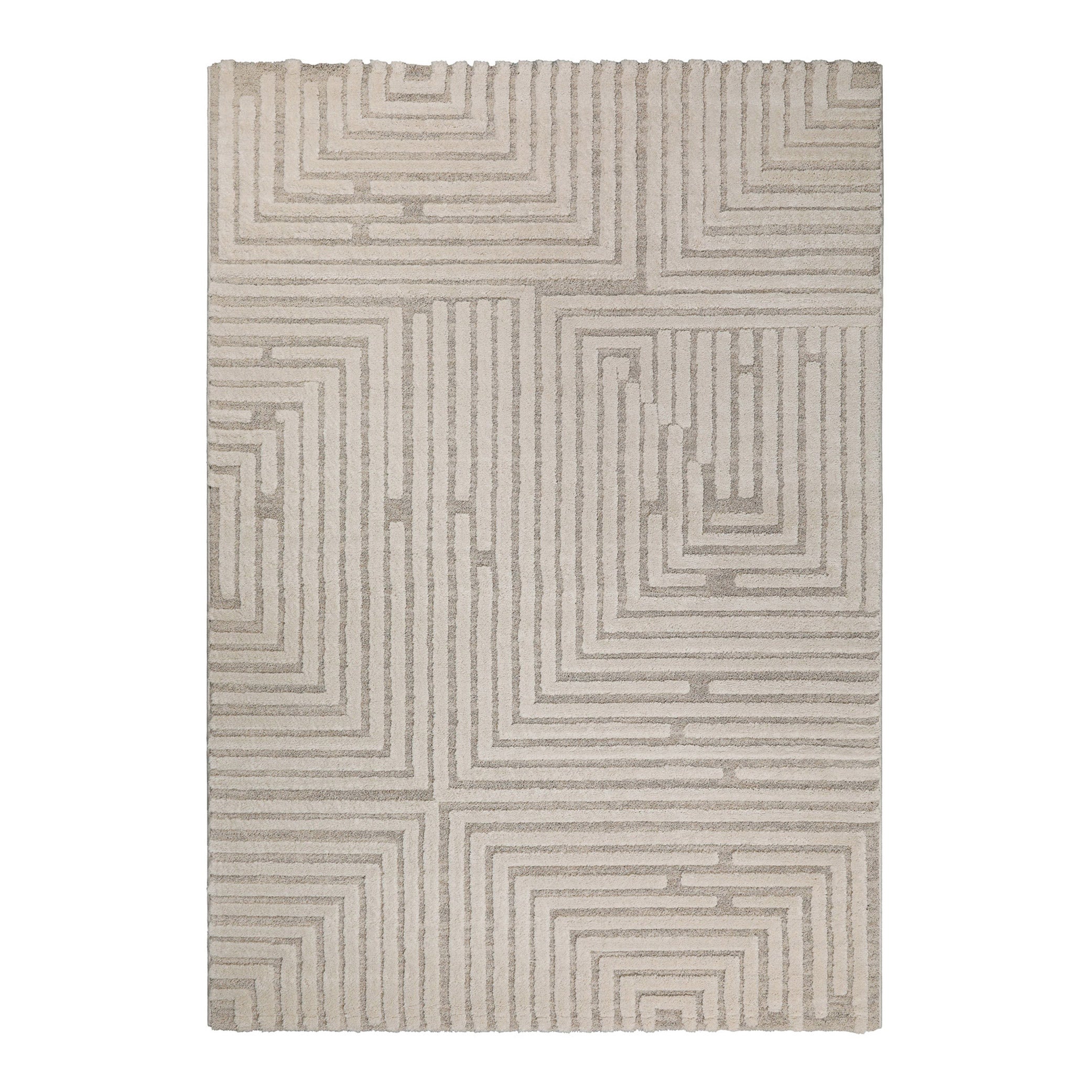 Kurzflor Teppich Creme Beige "Hillmar" WECONhome