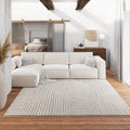 Kurzflor Teppich Creme Beige "Hillmar" WECONhome