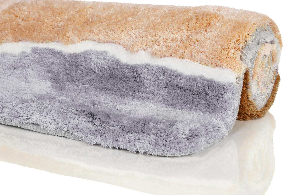 Badteppich Lachs Grau Braun "Rio Marina" Homie Living
