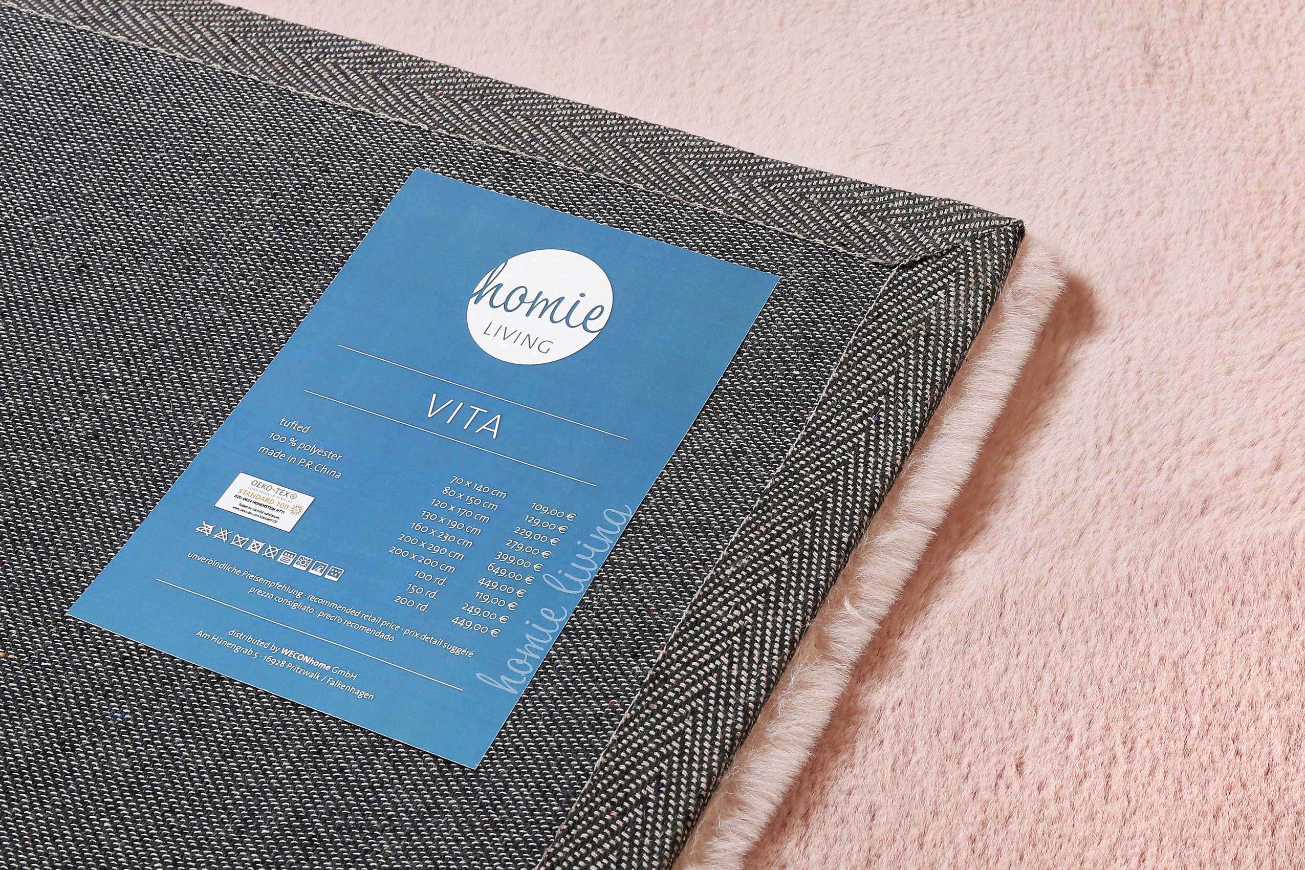 Teppich Rosa kuschelig & flauschig "Vita" Homie Living