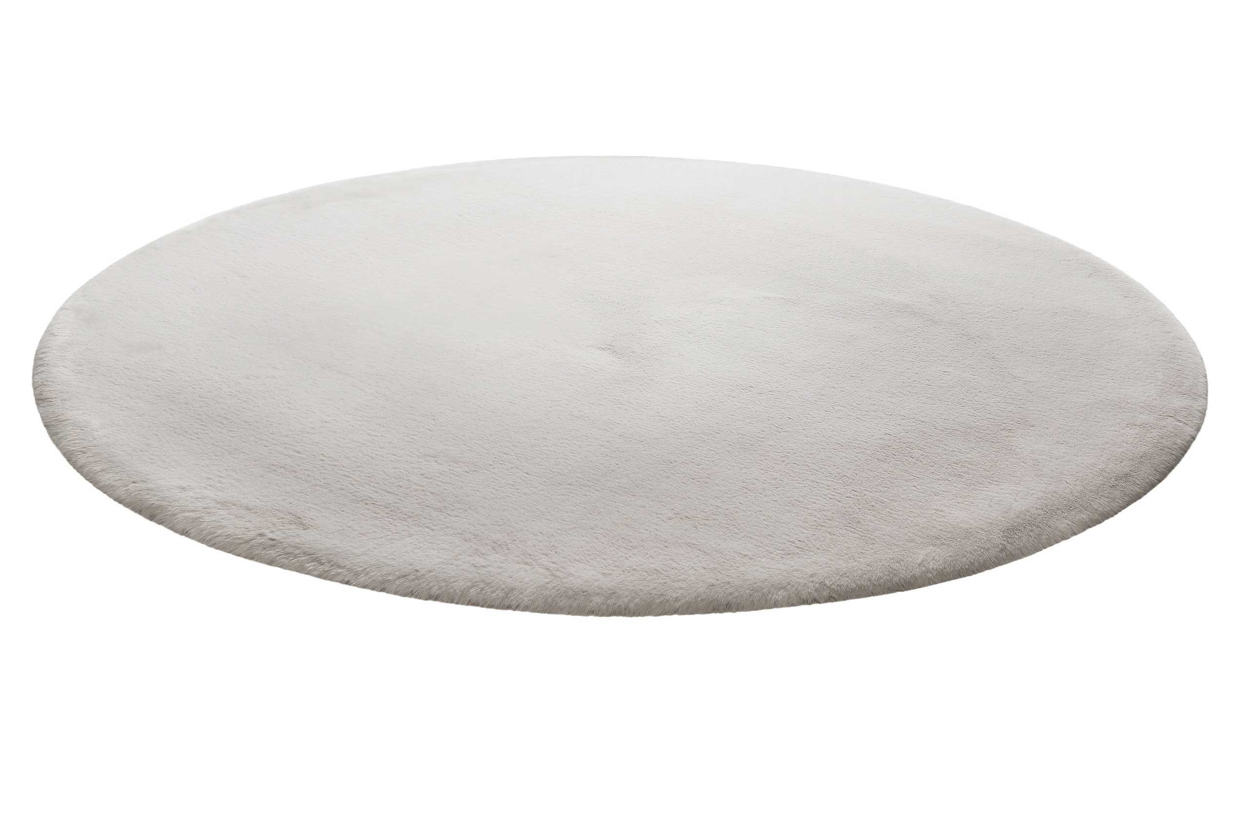 Teppich Rund Hellgrau kuschelig & flauschig "Vita" Homie Living