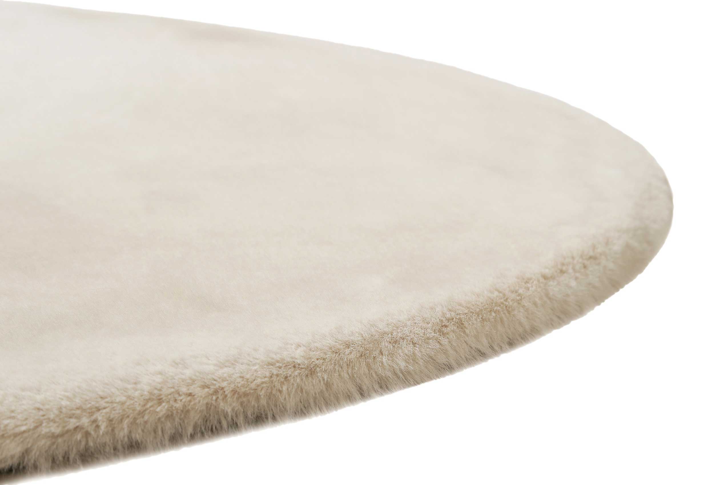 Teppich Rund Creme Beige kuschelig & flauschig "Vita" Homie Living