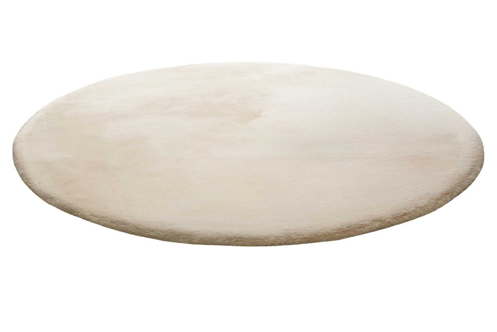 Teppich Rund Creme Beige kuschelig & flauschig "Vita" Homie Living