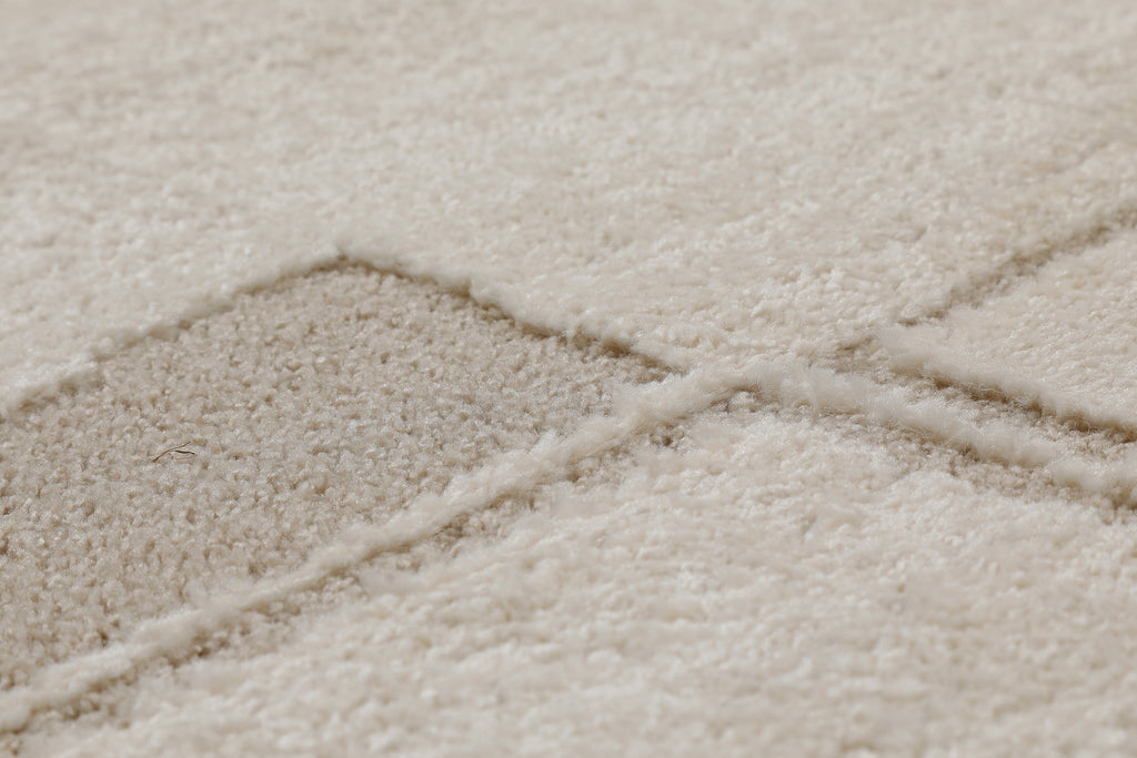 Kurzflor Teppich Creme Beige "Ingvar" WECONhome