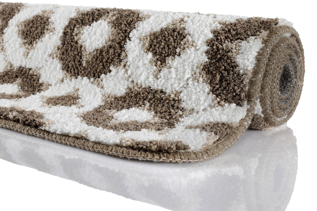 Badteppich Weiß Beige Braun "J&J" WECONhome Basics