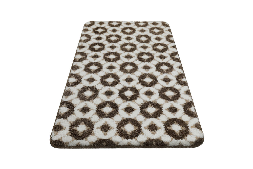 Badteppich Weiß Beige Braun "J&J" WECONhome Basics