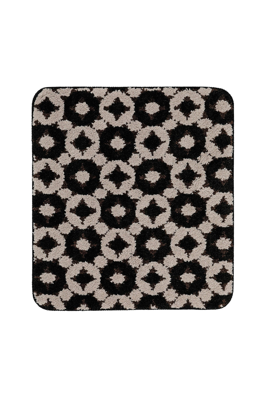 Badteppich Schwarz Taupe "J&J" WECONhome Basics