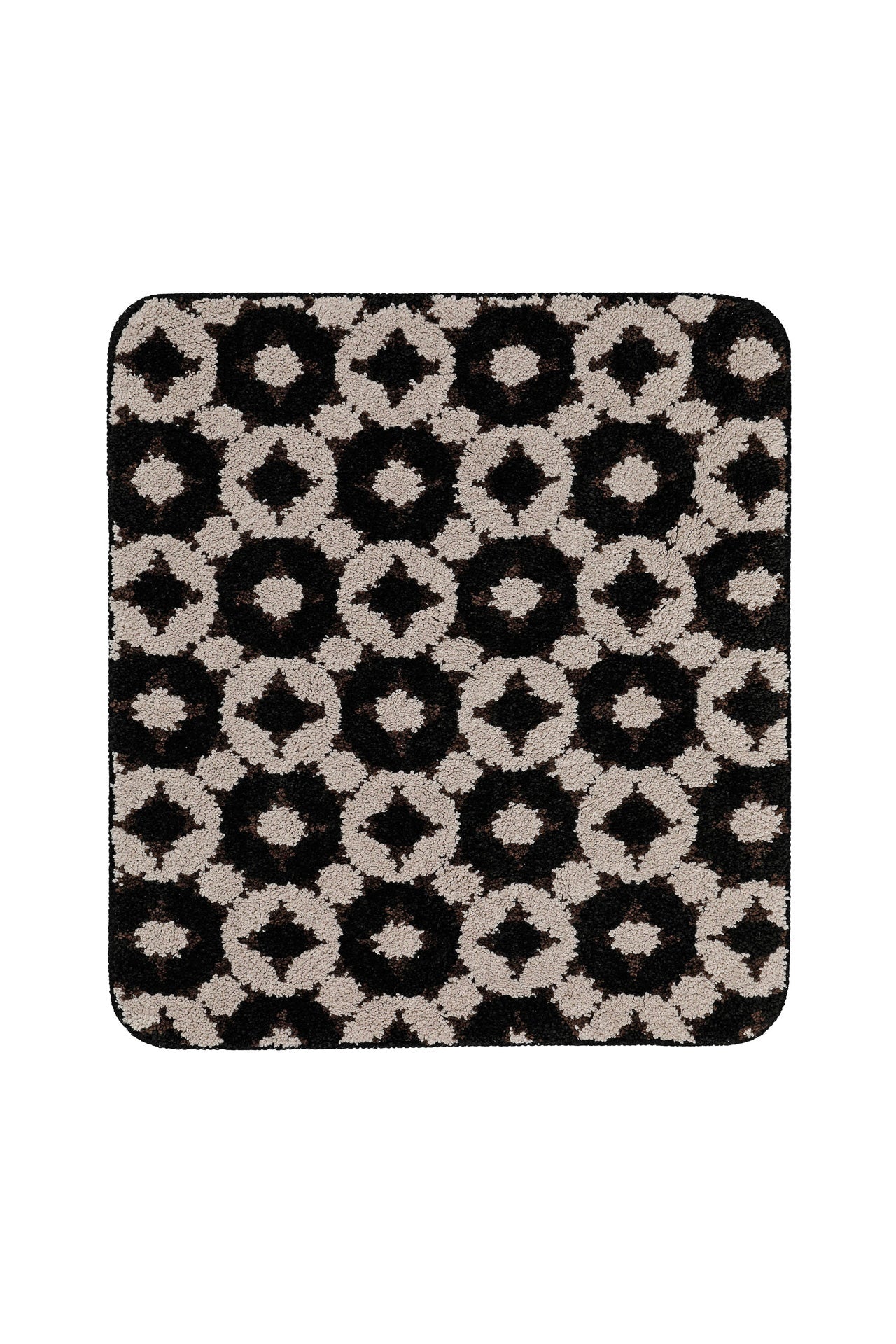 Badteppich Schwarz Taupe "J&J" WECONhome Basics