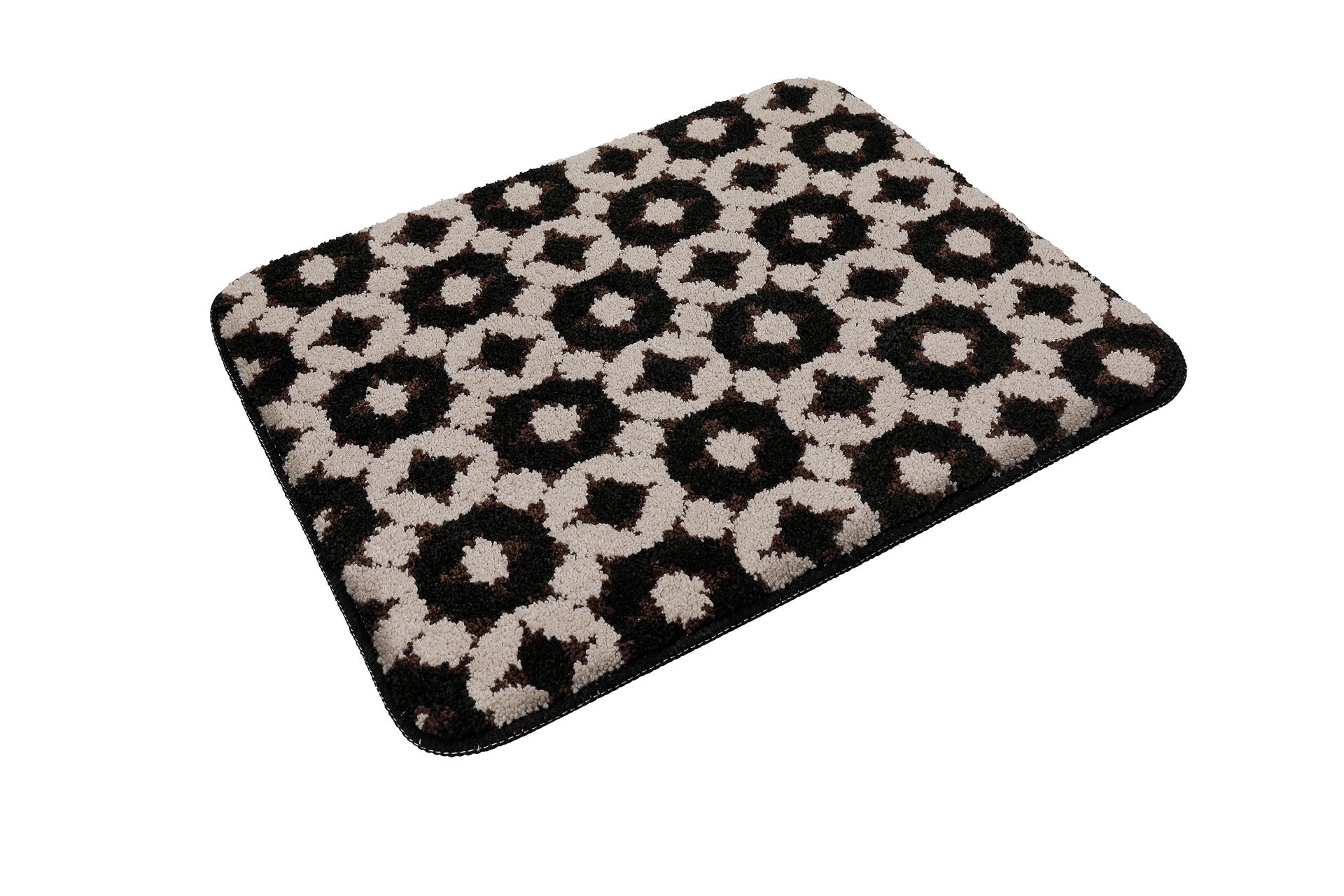 Badteppich Schwarz Taupe "J&J" WECONhome Basics