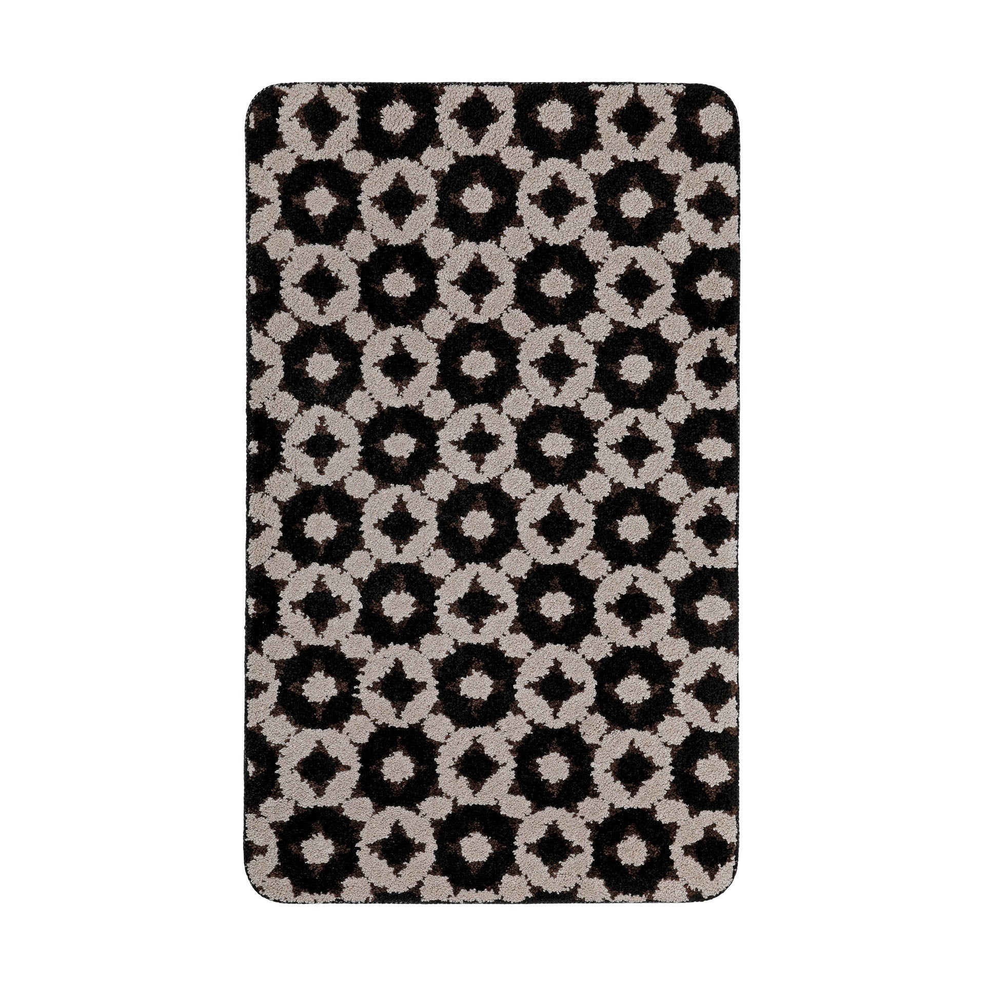 Badteppich Schwarz Taupe "J&J" WECONhome Basics