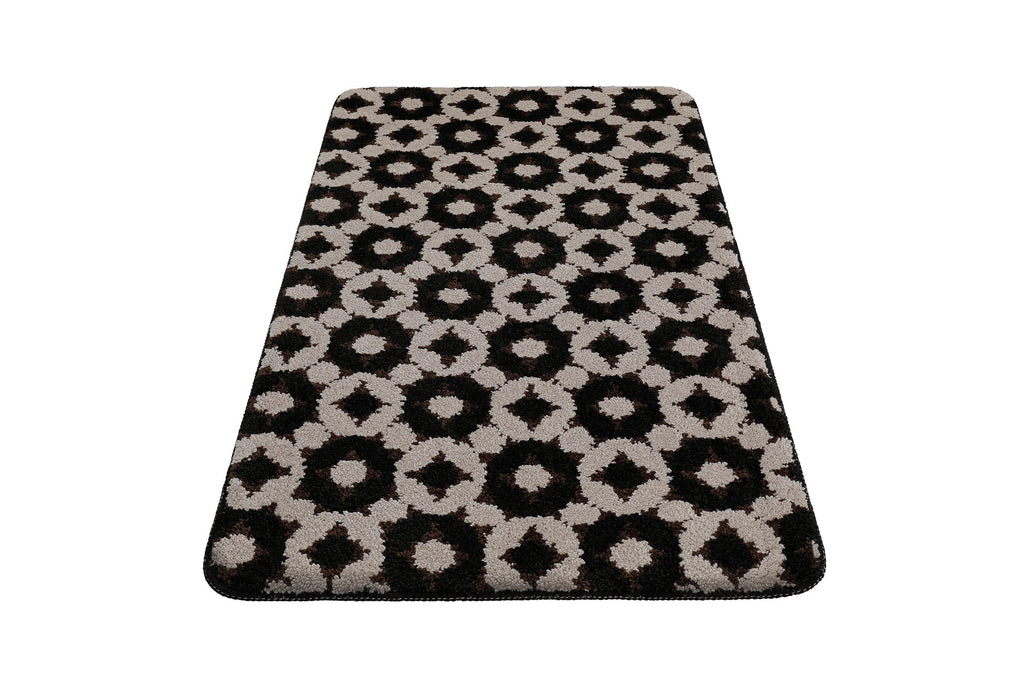 Badteppich Schwarz Taupe "J&J" WECONhome Basics