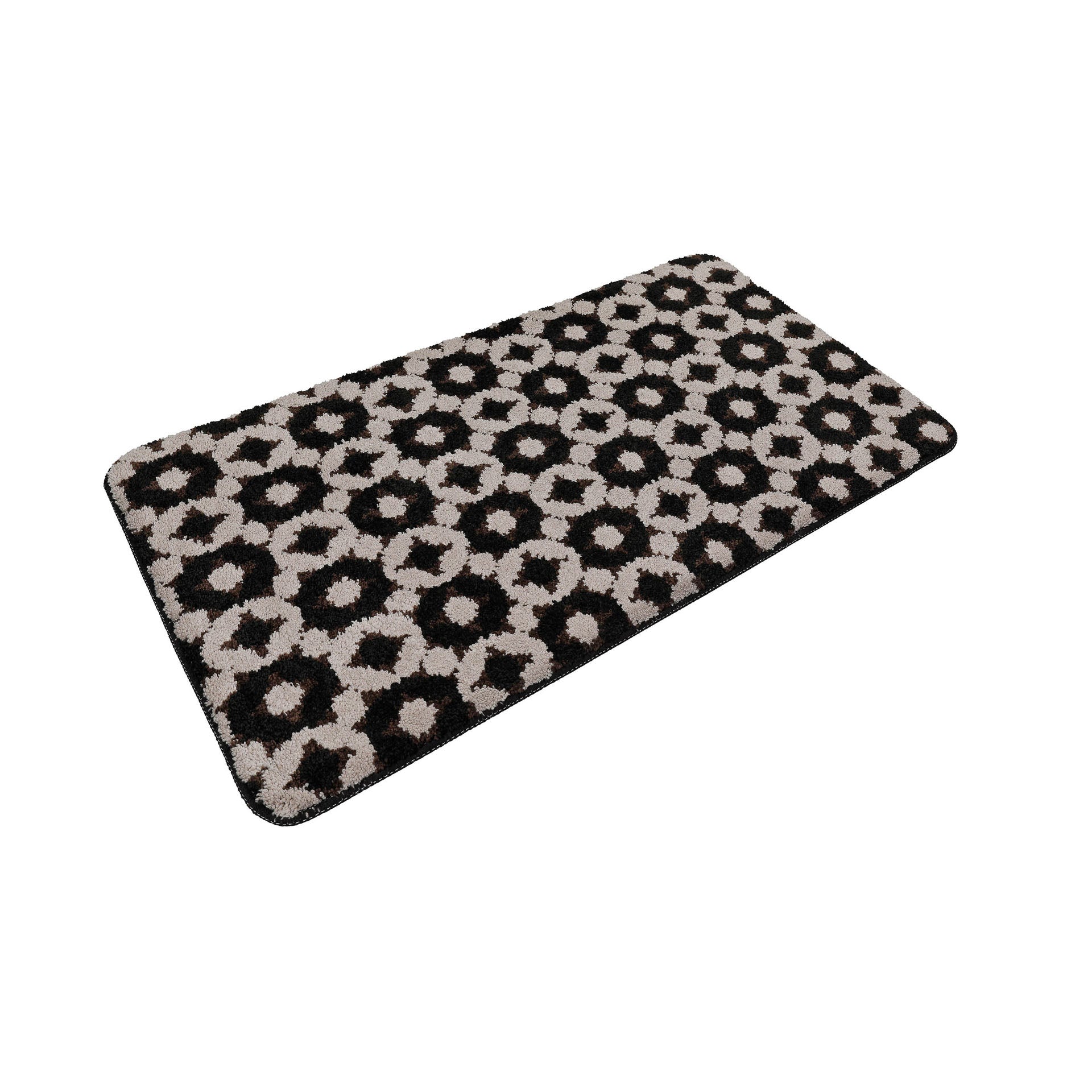 Badteppich Schwarz Taupe "J&J" WECONhome Basics