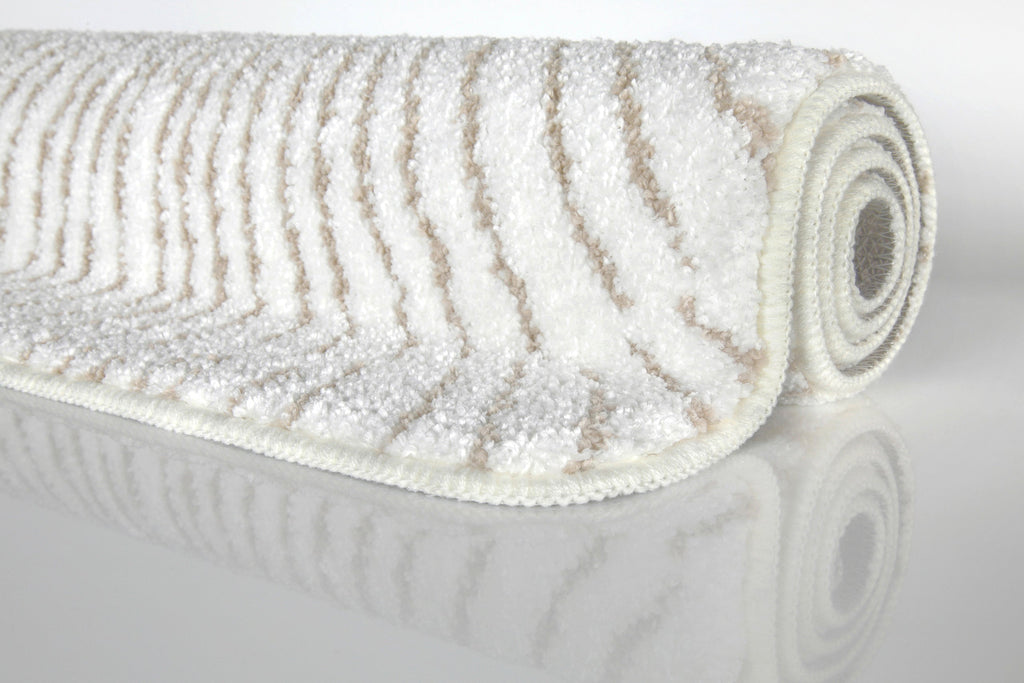 Badteppich Weiß Beige "Jasbeer" WECONhome Basics