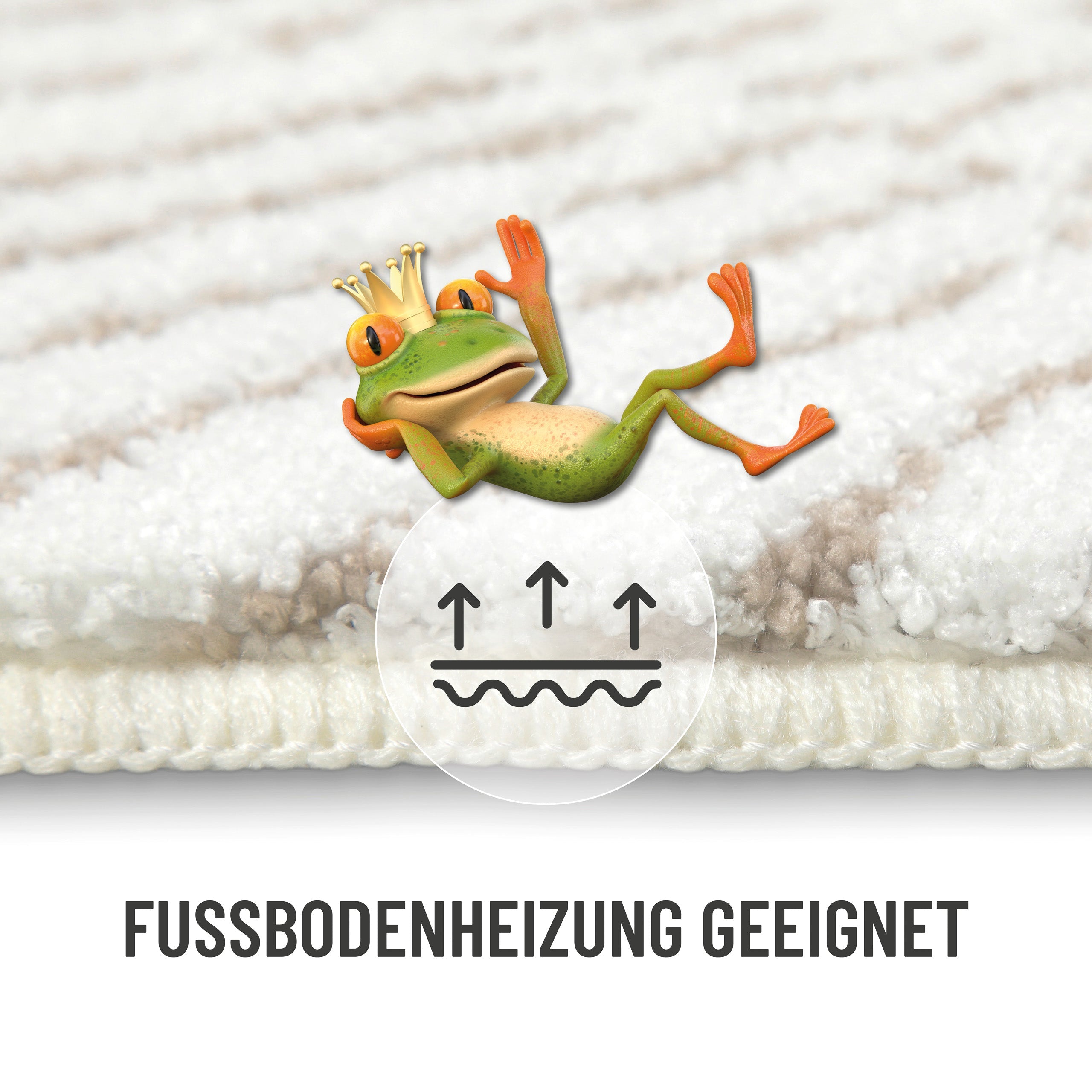 Badteppich Weiß Beige "Jasbeer" WECONhome Basics