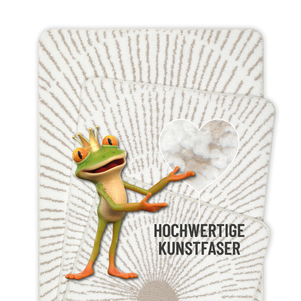 Badteppich Weiß Beige "Jasbeer" WECONhome Basics
