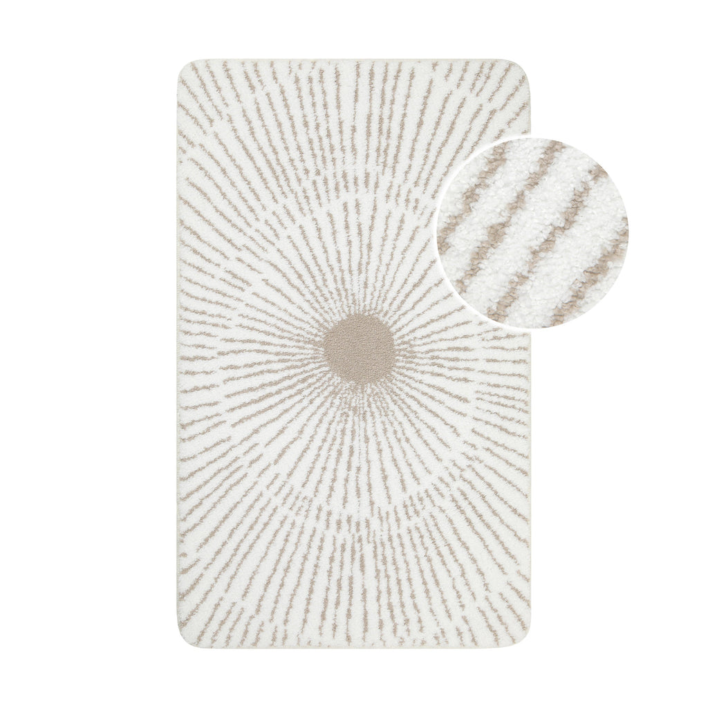 Badteppich Weiß Beige "Jasbeer" WECONhome Basics