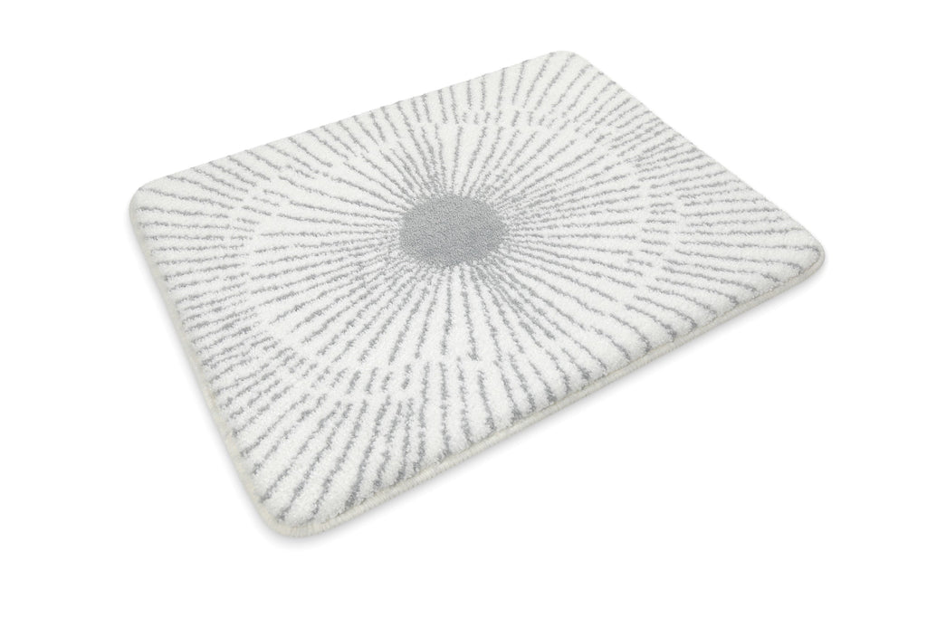 Badteppich Weiß Grau "Jasbeer" WECONhome Basics