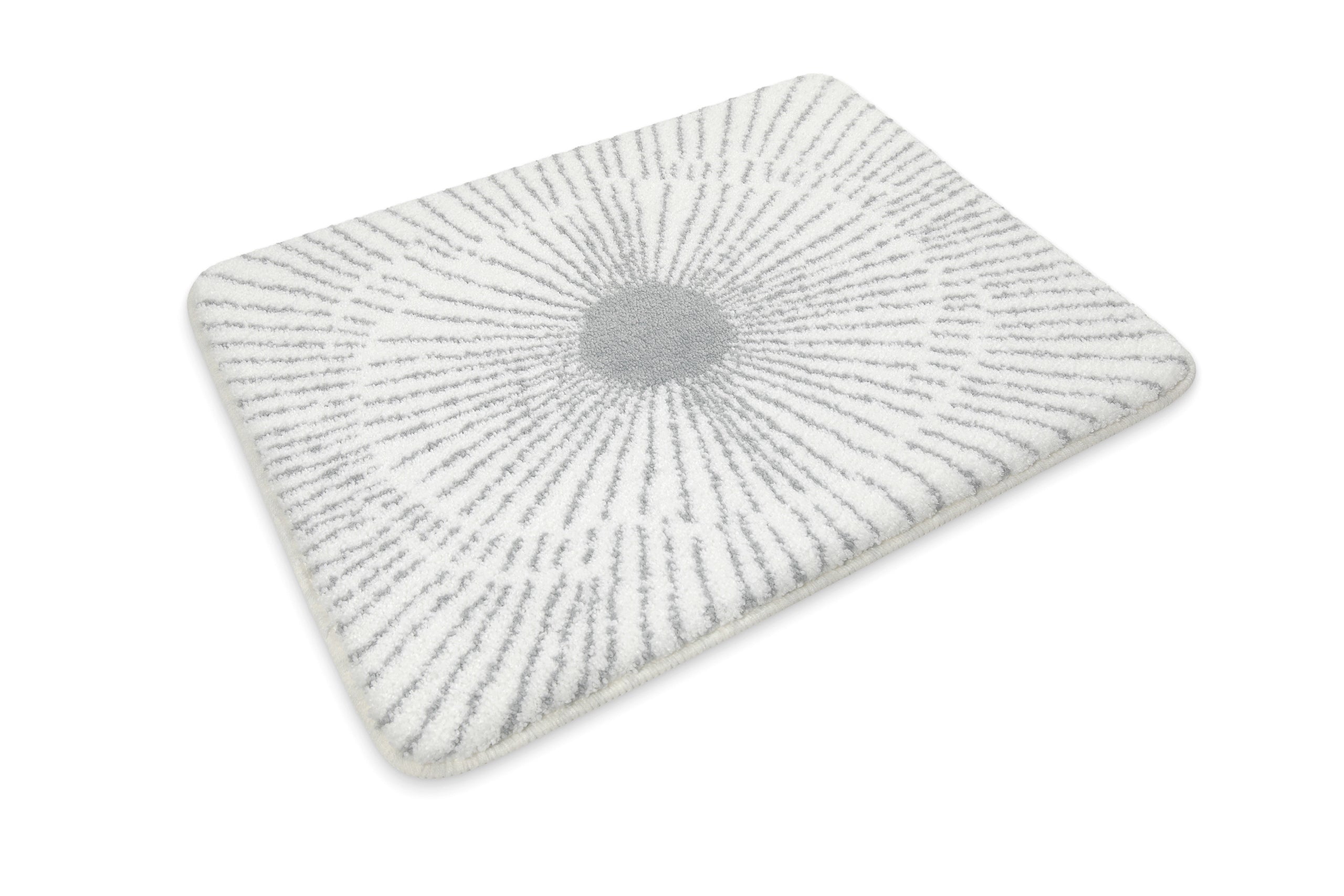 Badteppich Weiß Grau "Jasbeer" WECONhome Basics