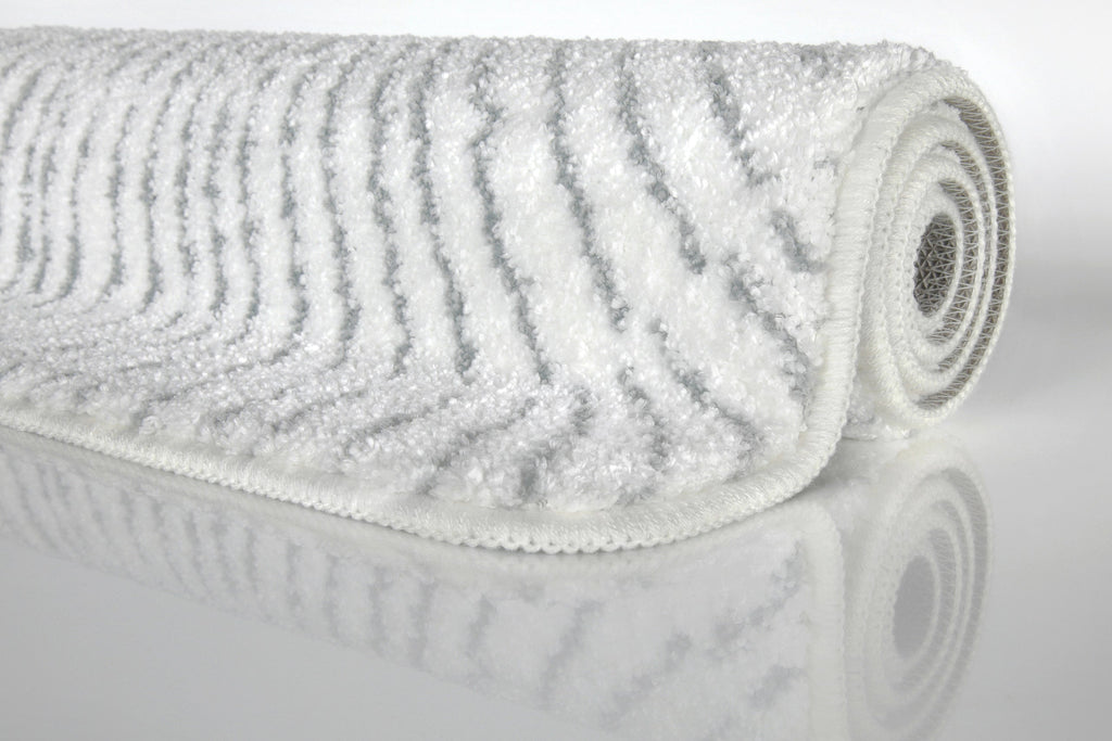 Badteppich Weiß Grau "Jasbeer" WECONhome Basics