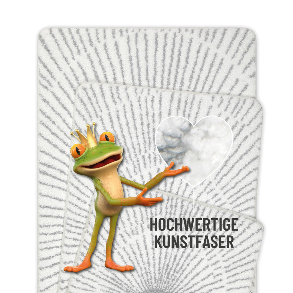 Badteppich Weiß Grau "Jasbeer" WECONhome Basics
