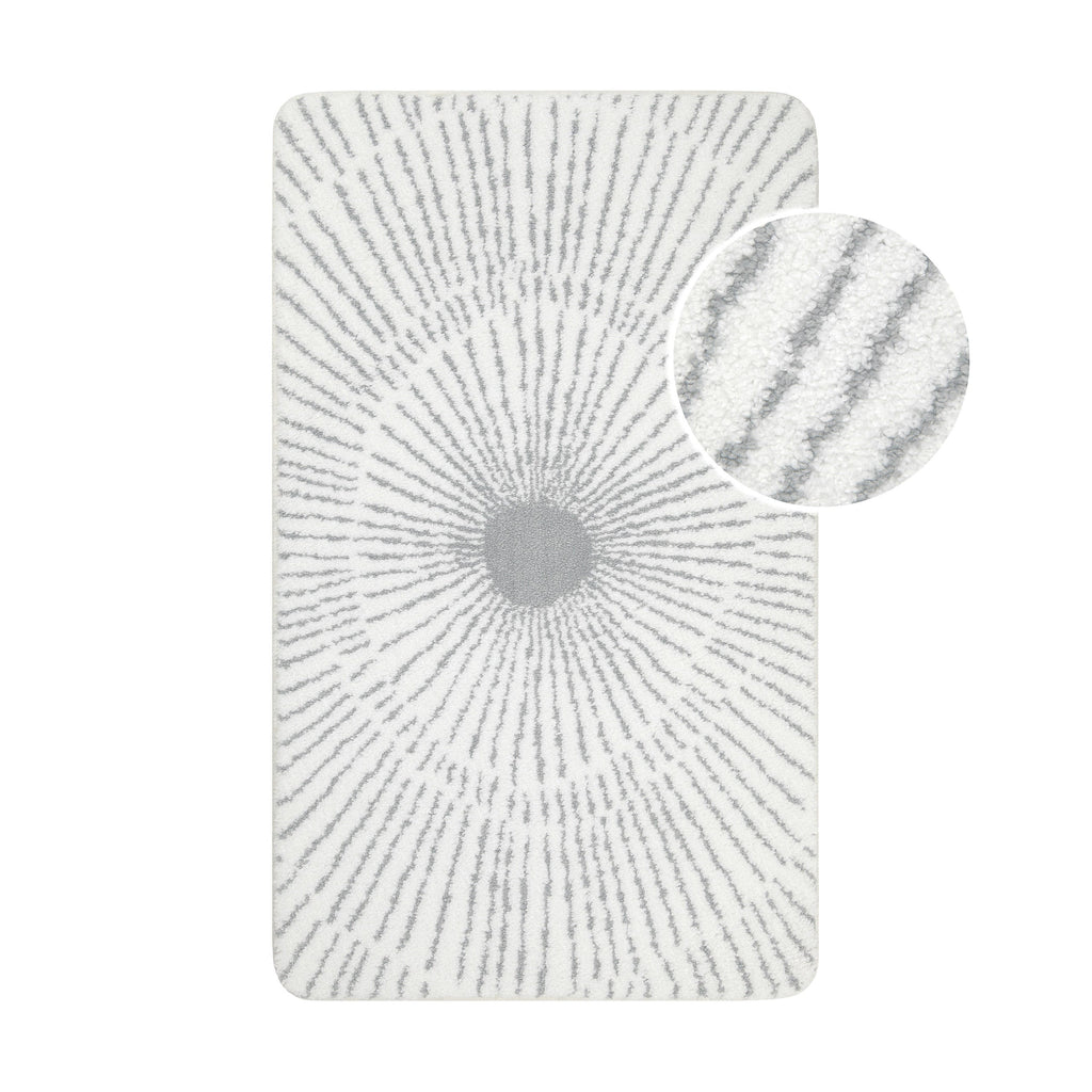 Badteppich Weiß Grau "Jasbeer" WECONhome Basics