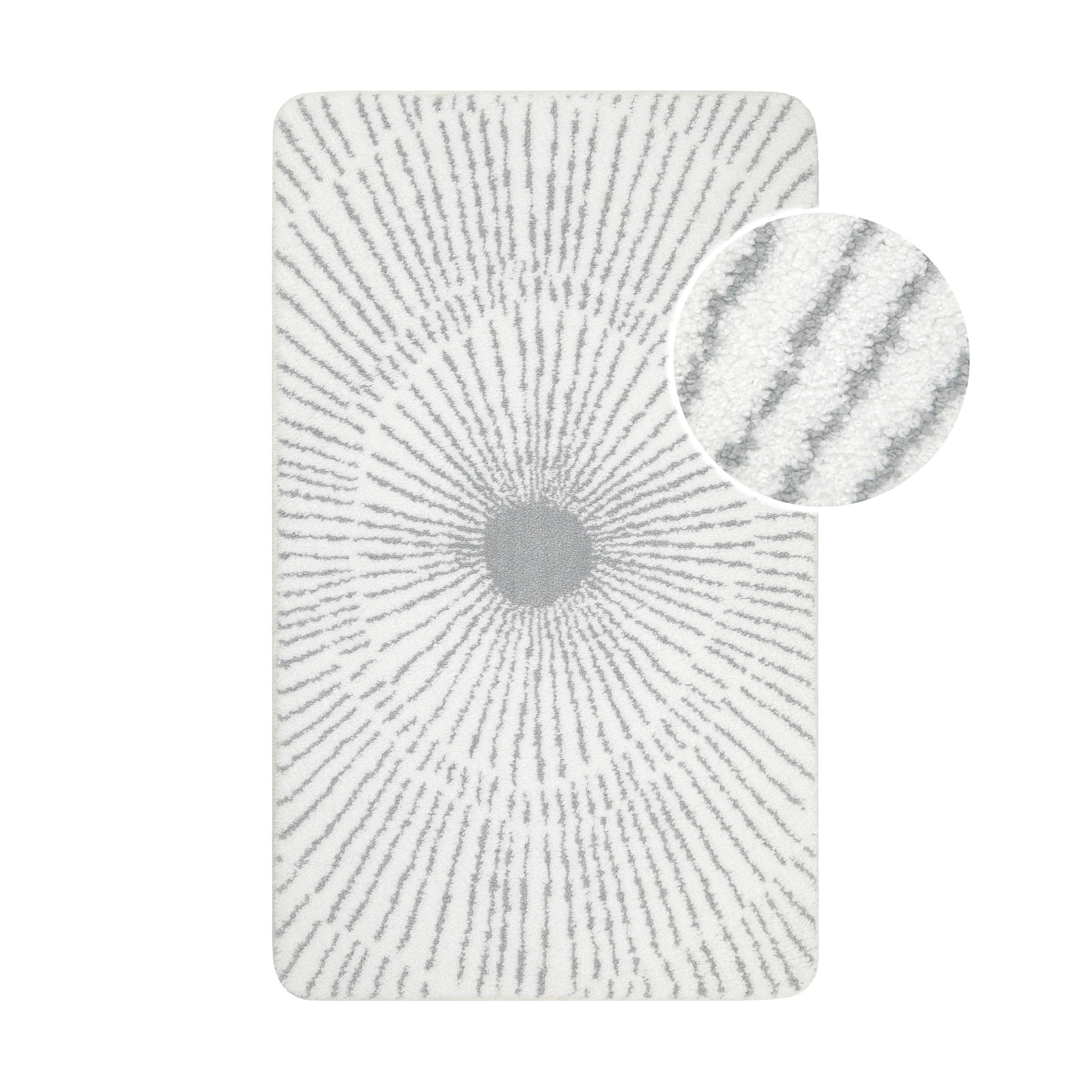 Badteppich Weiß Grau "Jasbeer" WECONhome Basics
