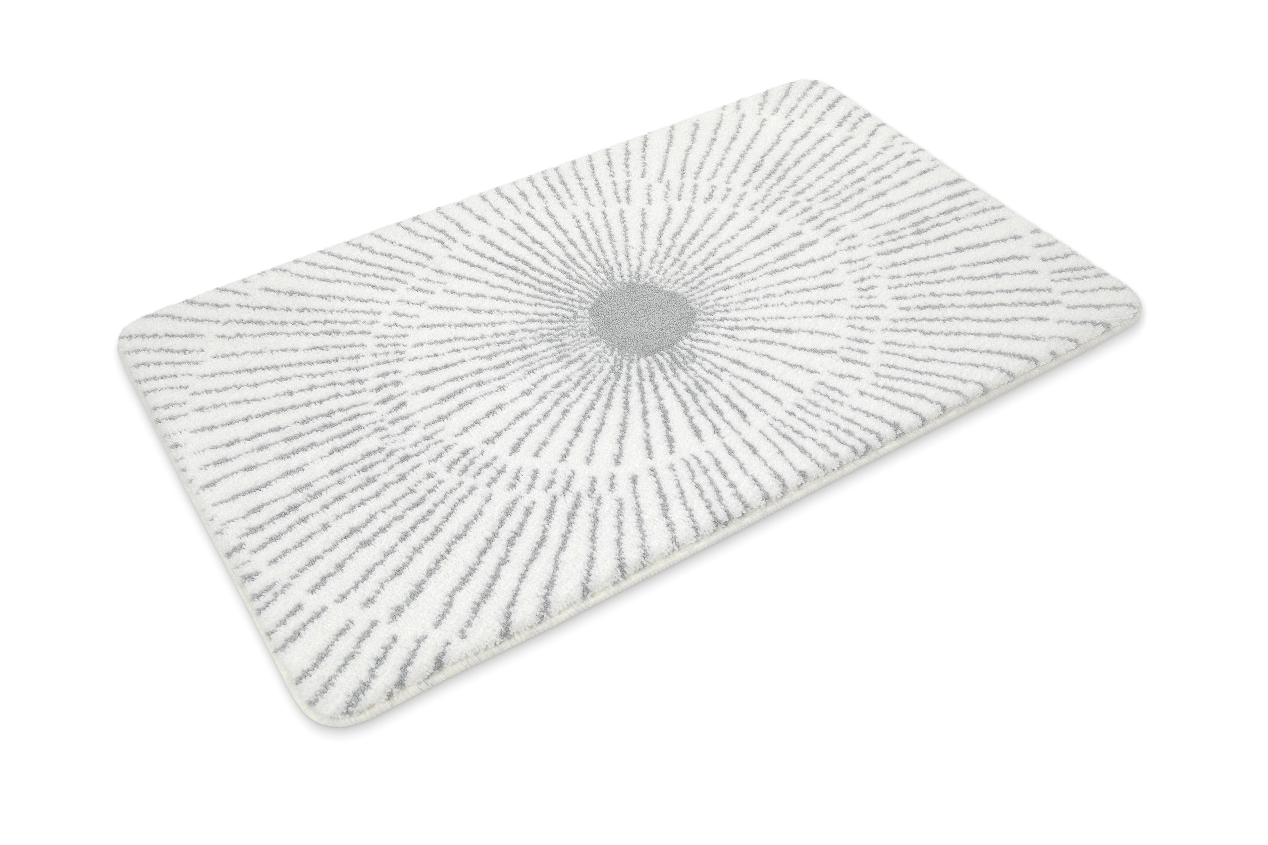 Badteppich Weiß Grau "Jasbeer" WECONhome Basics