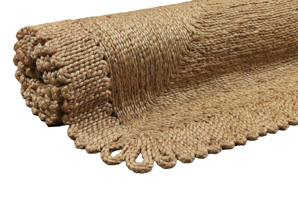 "June" Jute - Teppich - natürlich, handgewebt, schwer