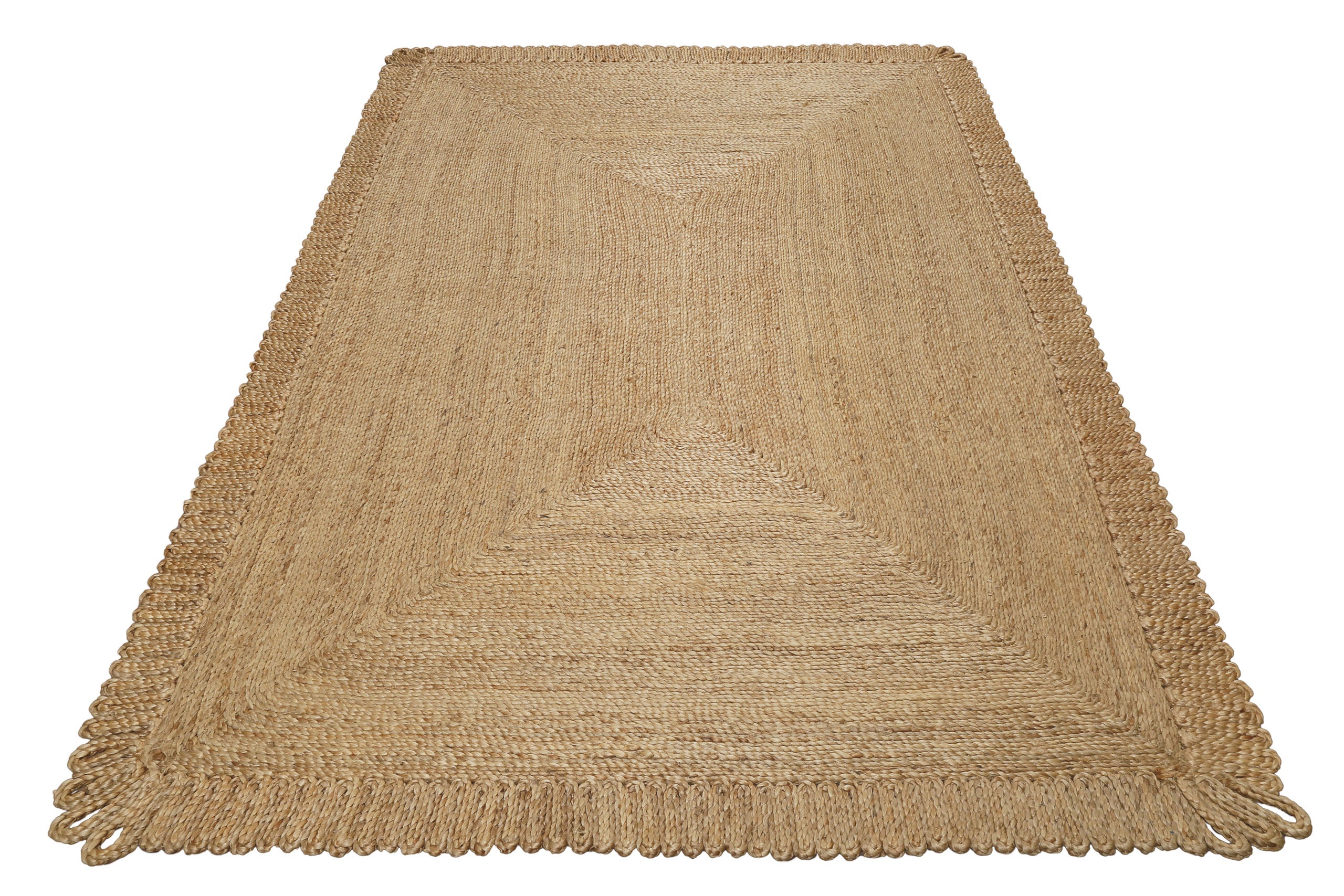 "June" Jute - Teppich - natürlich, handgewebt, schwer