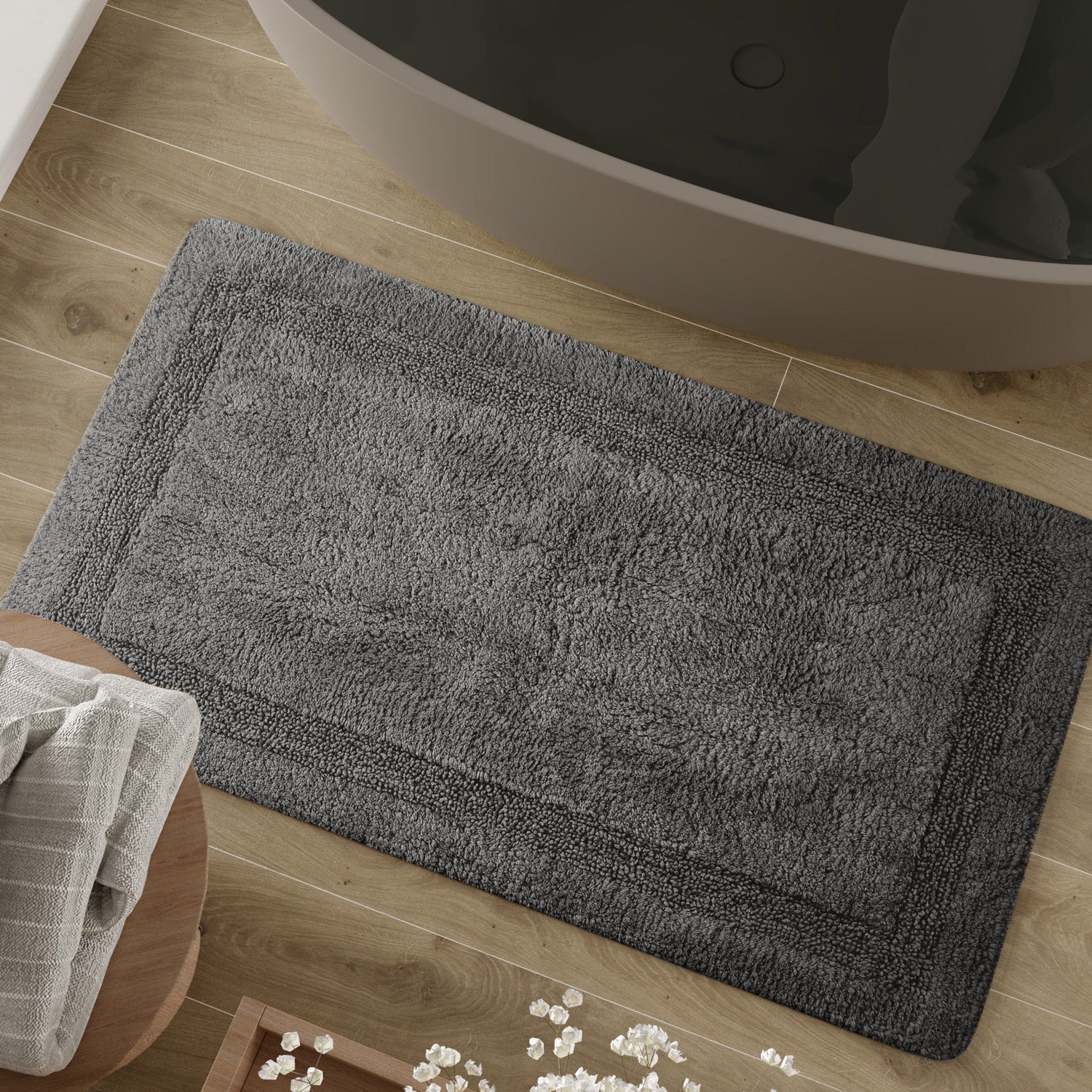 Badteppich Granit Grau "Knut" WECONhome Basics