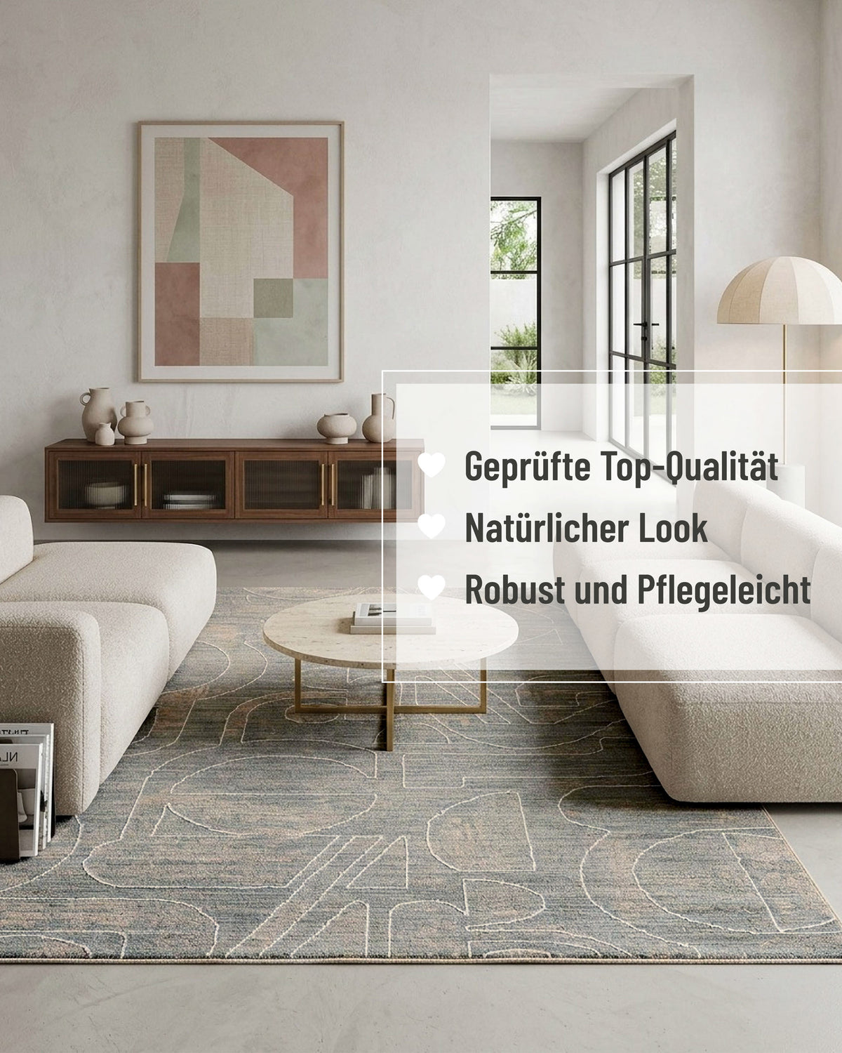 Esprit Beatle-B Teppich, grafisches Muster, ruhiger Hochtief-Look – Weconhome Shop