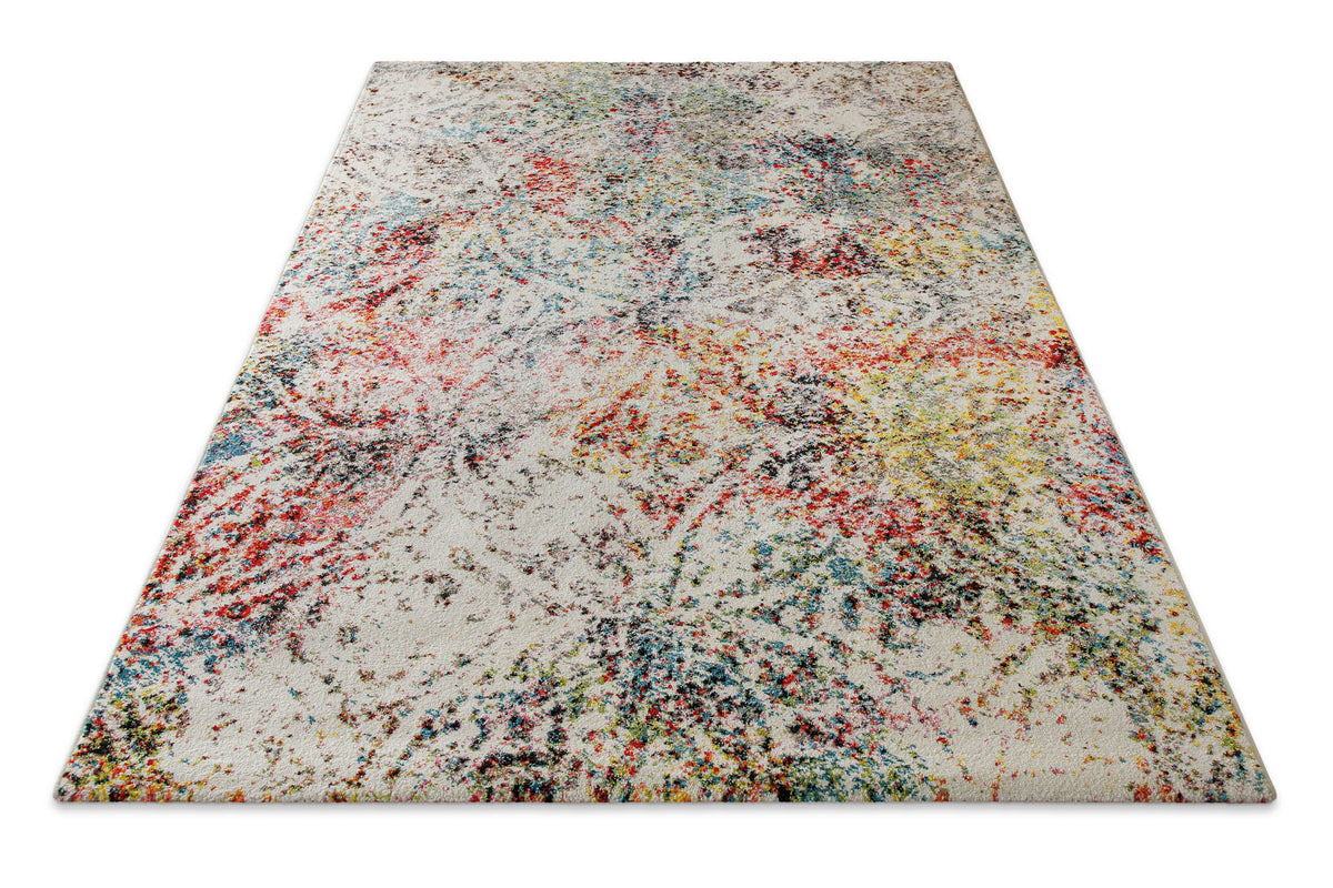 Kurzflorteppich Multi "Modernina 2.0" von WECONhome, perspektivische Ansicht des gesamten Teppichs