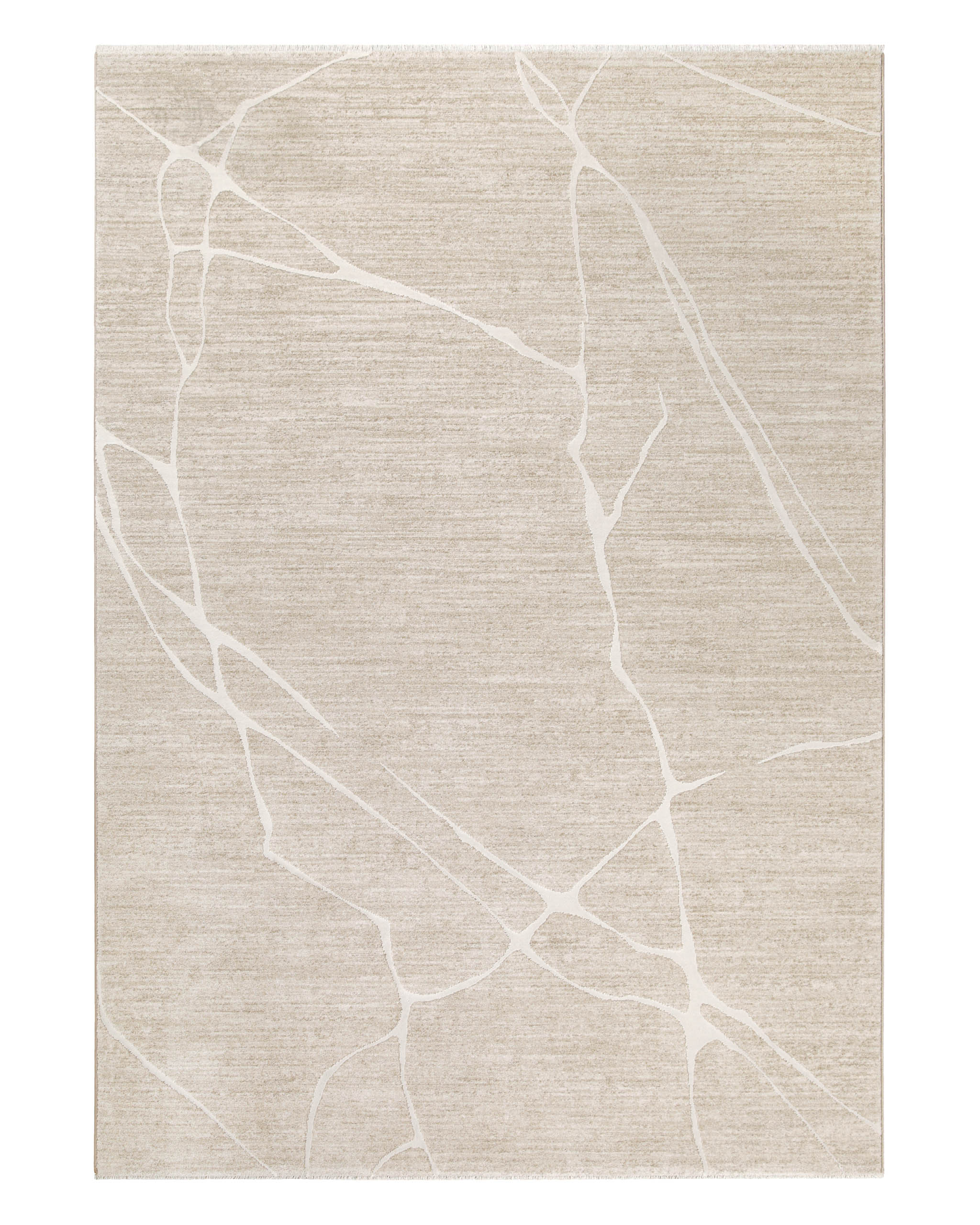 Esprit Kurzflor Teppich Elite in Beige Bunt als Freisteller mit modernem Linienmuster