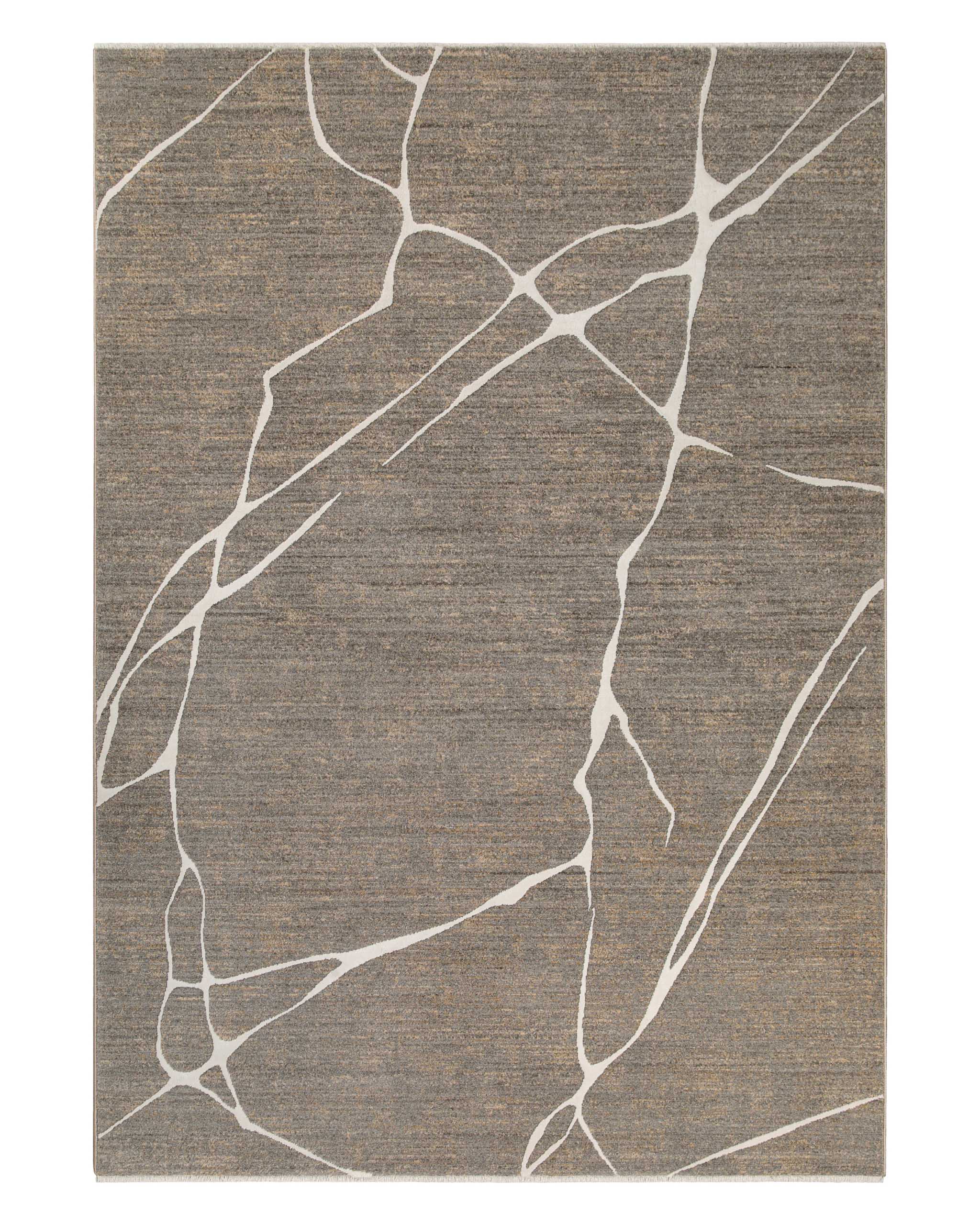 Esprit Kurzflor Teppich Elite in Beige Grau als Freisteller mit modernem Linienmuster