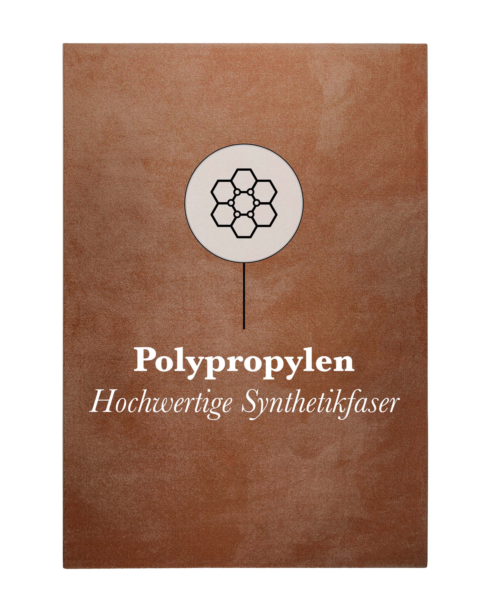 Kurzflor Teppich Freja Ziegel Rot mit Materialhinweis Polypropylen, strapazierfähig und pflegeleicht