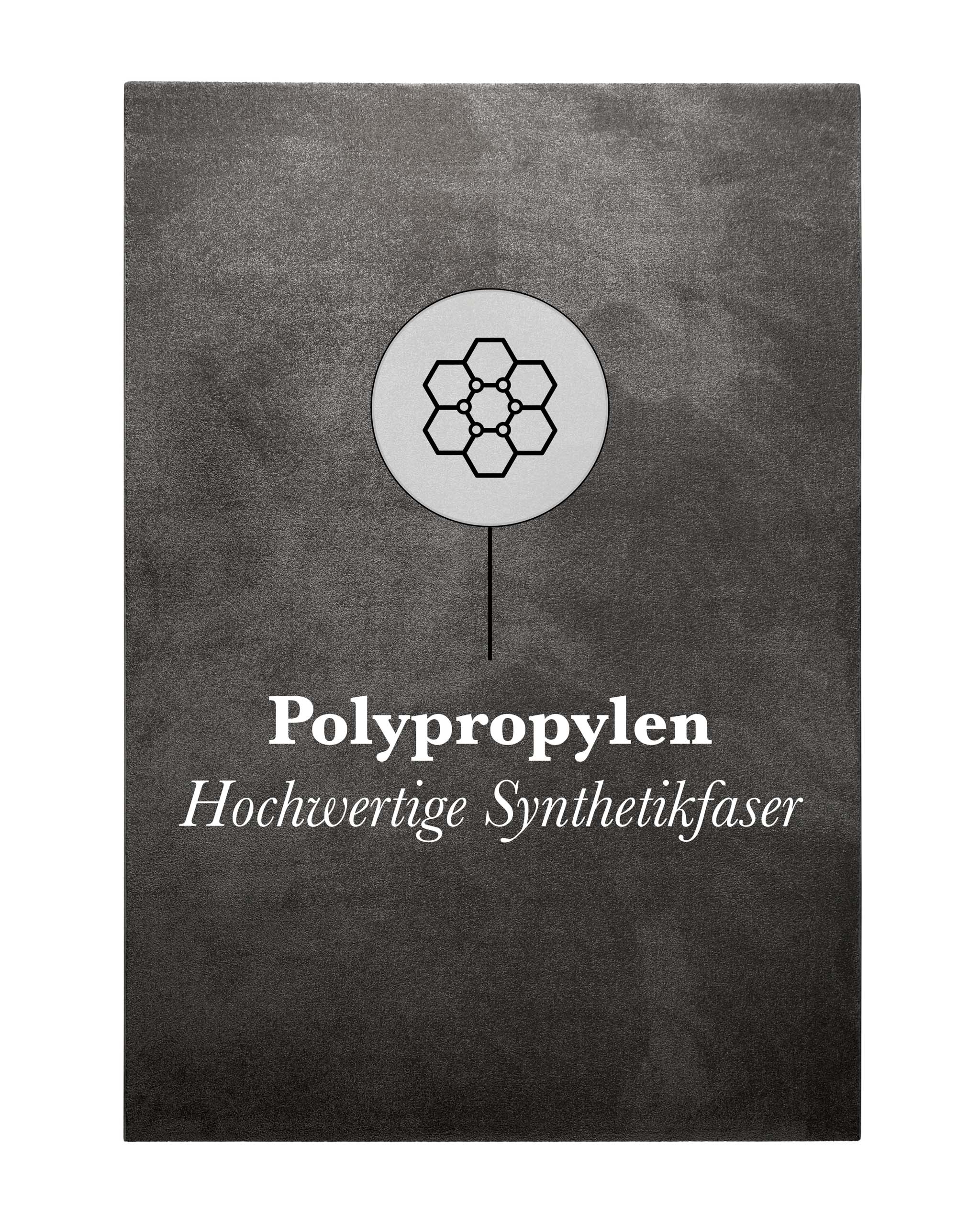 Materialdarstellung Polypropylen, steht für Strapazierfähigkeit und pflegeleichte Eigenschaften