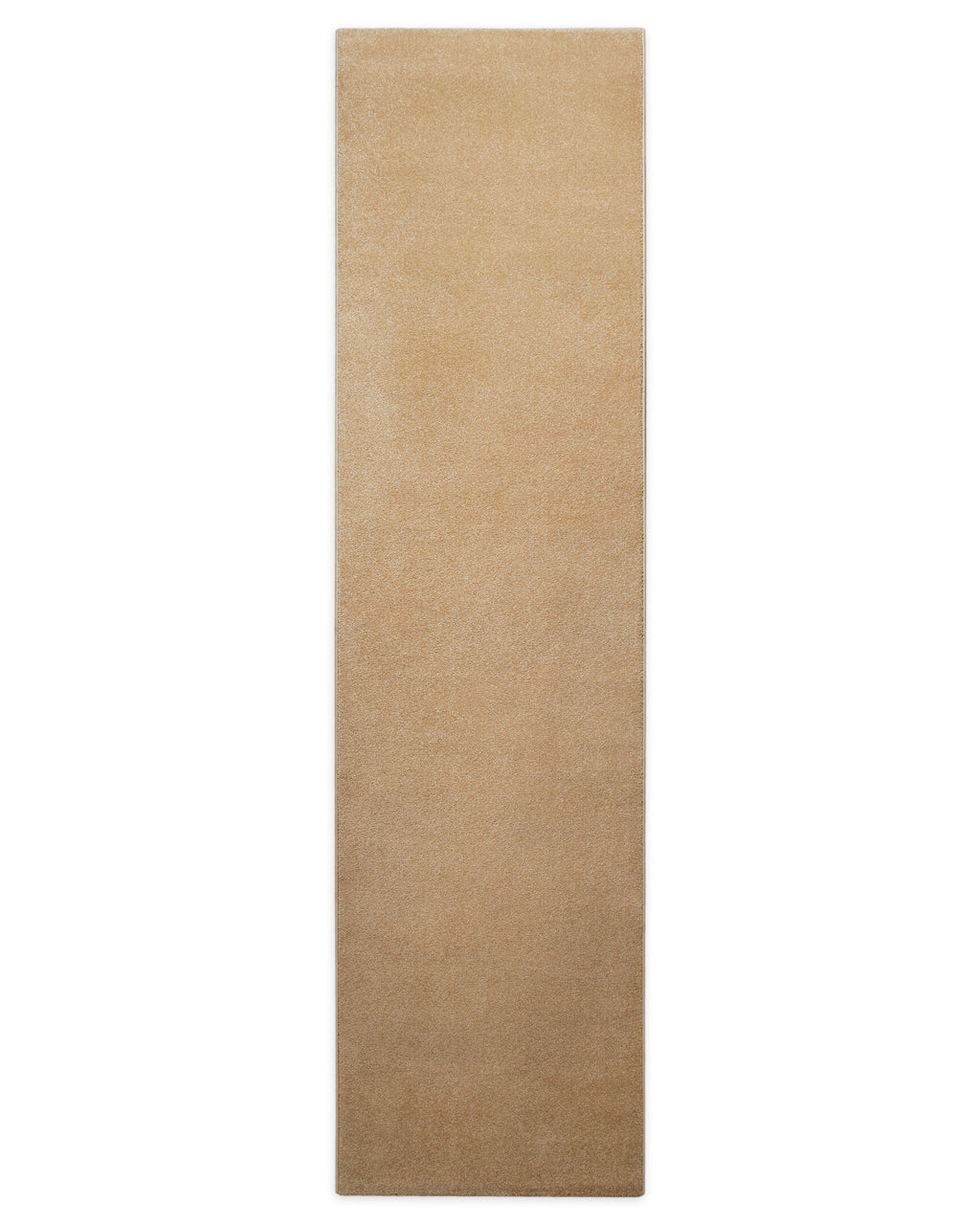Kurzflor Teppich Freja Sand Beige als Läufer in schmalem Format dargestellt