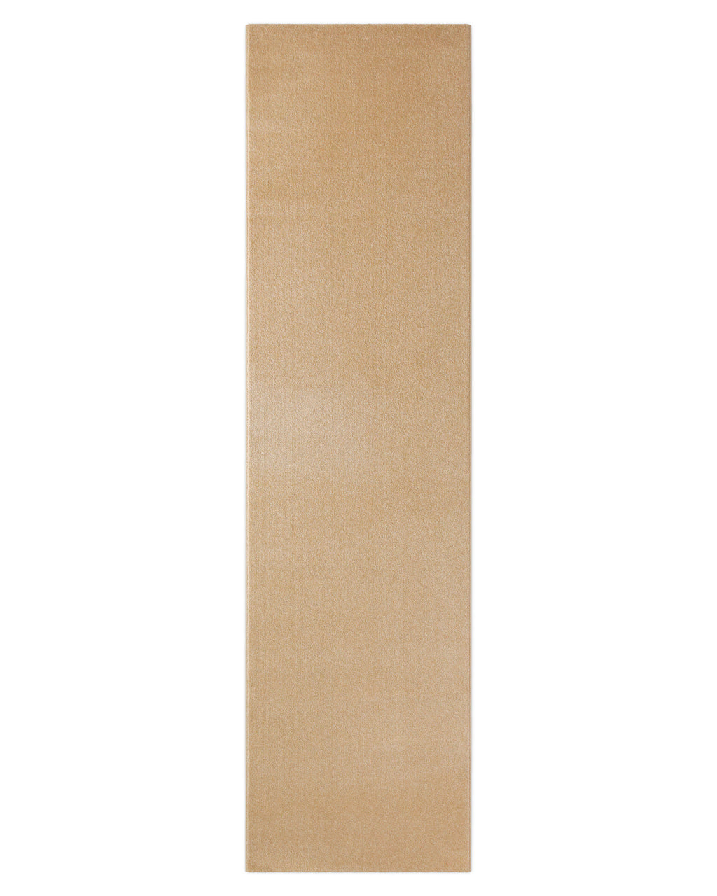 Kurzflor Teppich Läufer Vegas Beige schmal, Draufsicht für Flur oder Küche