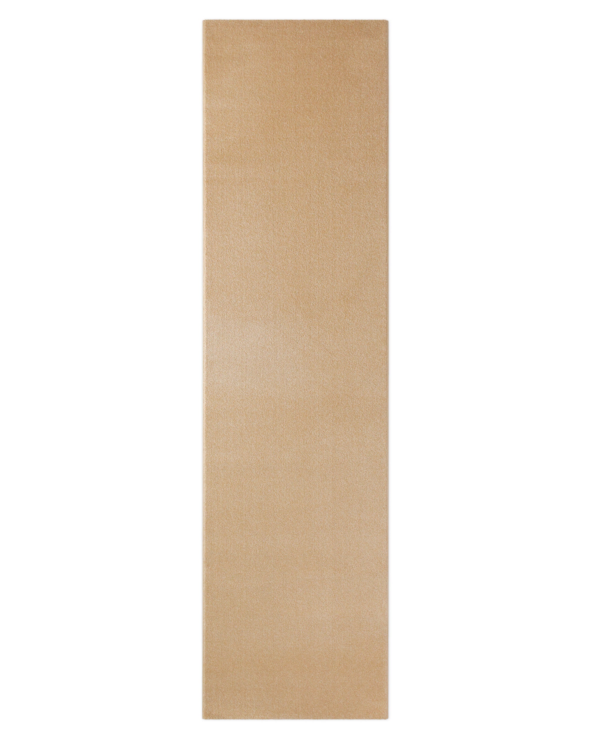 Kurzflor Teppich Läufer Vegas Beige schmal, Draufsicht für Flur oder Küche