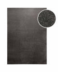 Kurzflor Teppich Montepulciano Anthrazit Grau rechteckig, Draufsicht mit Detail der dichten Florstruktur