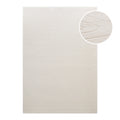 Kurzflor-Teppich Nuuk Flow in Creme-Weiß mit modernem Wellenmuster in Frontansicht mit Detailausschnitt