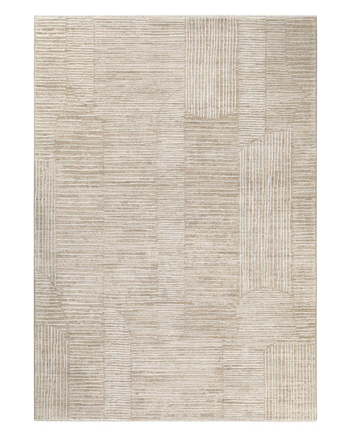 Esprit Kurzflor Teppich Raymond in Beige Bunt als Freisteller mit modernem geometrischem Muster