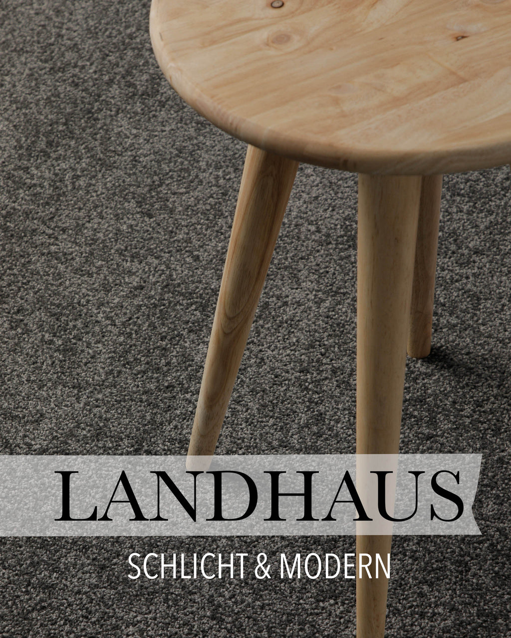 Wohnbild mit eingeblendeten Eigenschaften wie natürlicher Look und geprüfte Qualität
