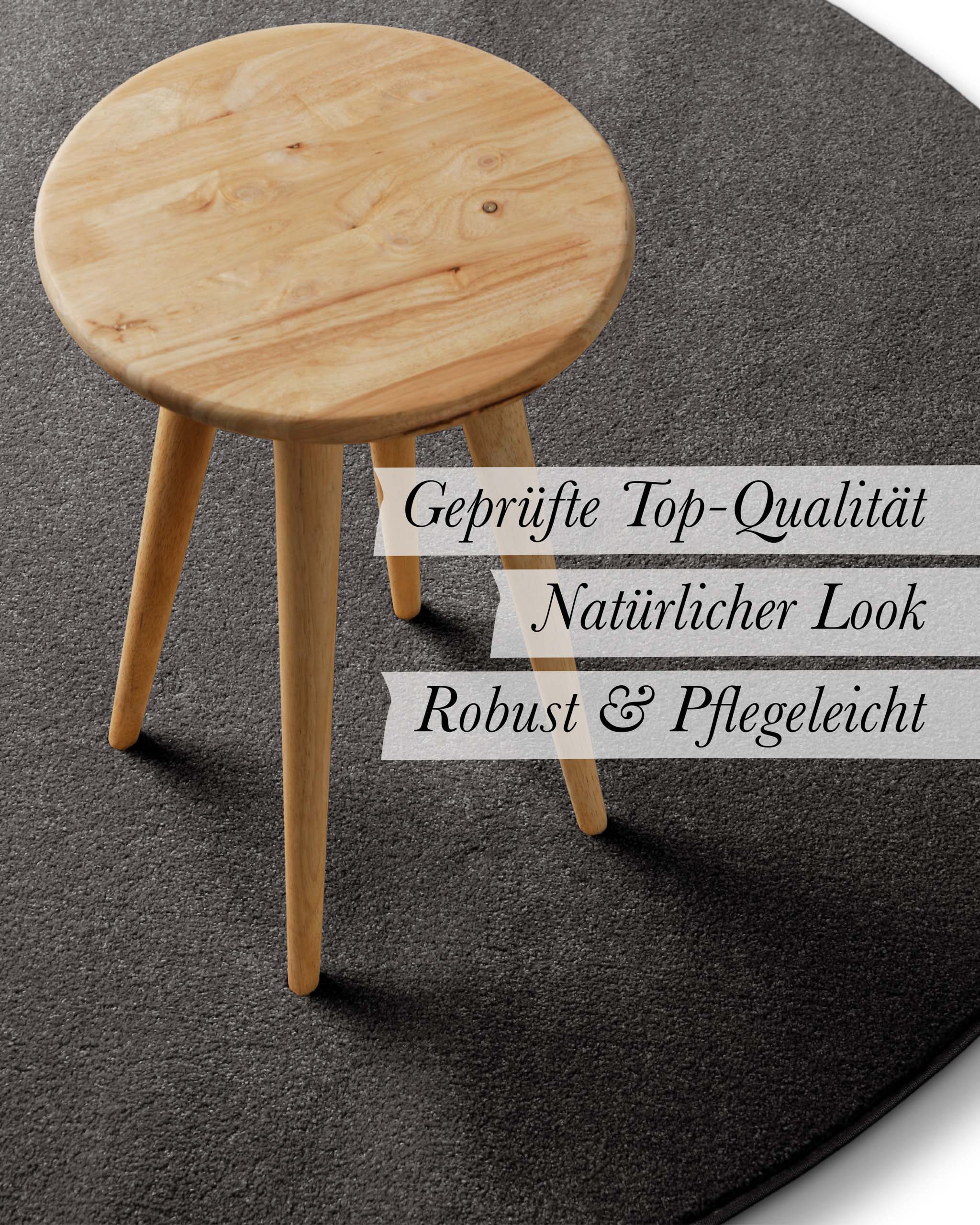 Grafik zur Materialqualität Polypropylen, steht für robuste und pflegeleichte Nutzung