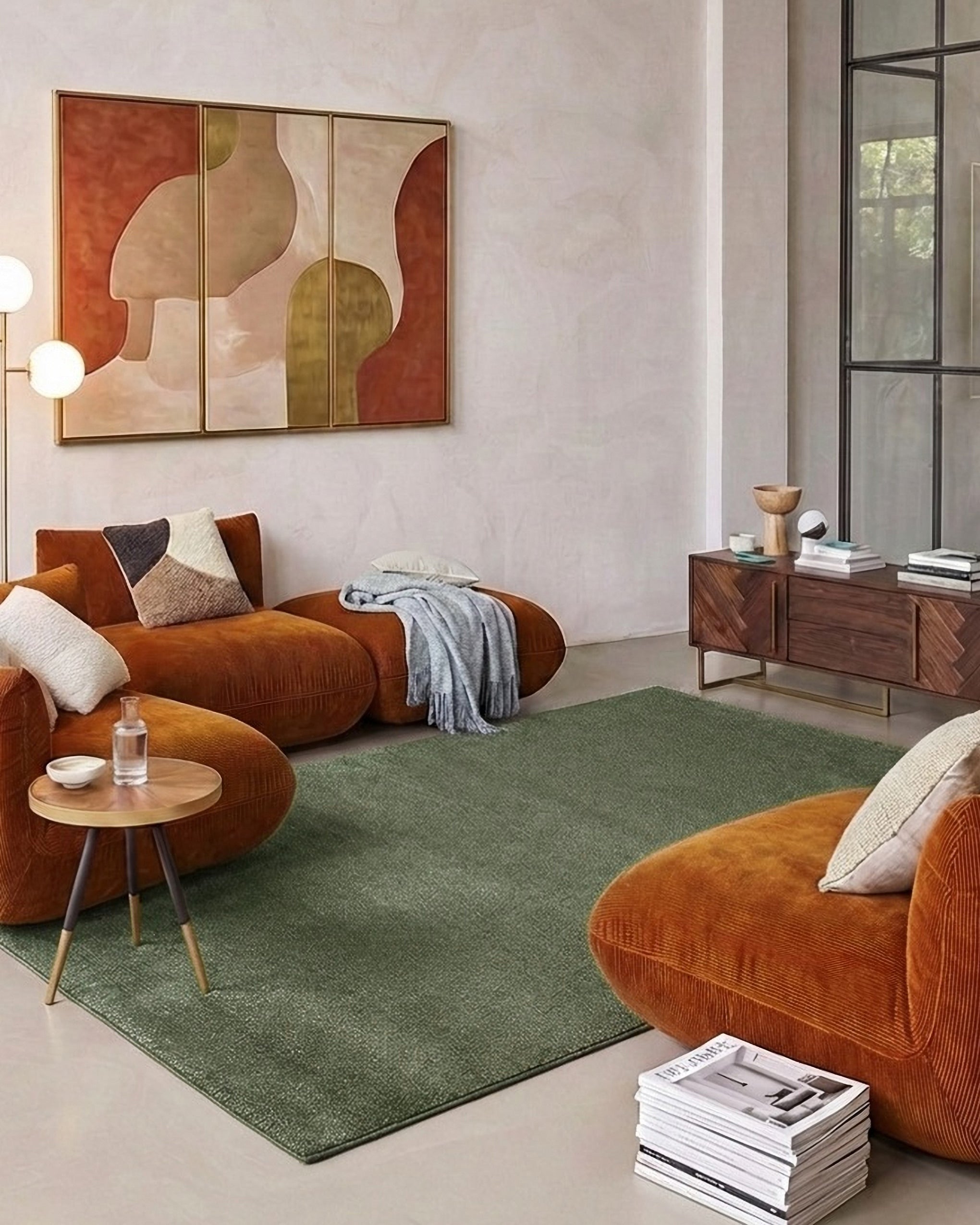 Esprit Kurzflorteppich Laub Grün "Vegas"